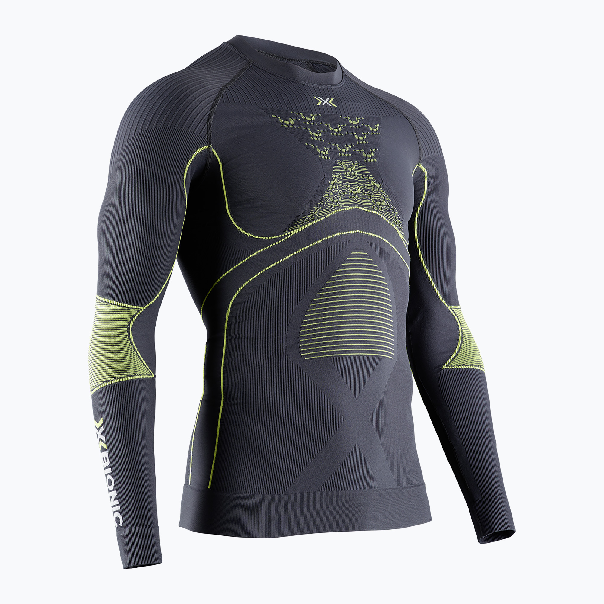 Pánska termoakčná mikina X-Bionic Energy Accumulator 4.0 charcoal/yellow