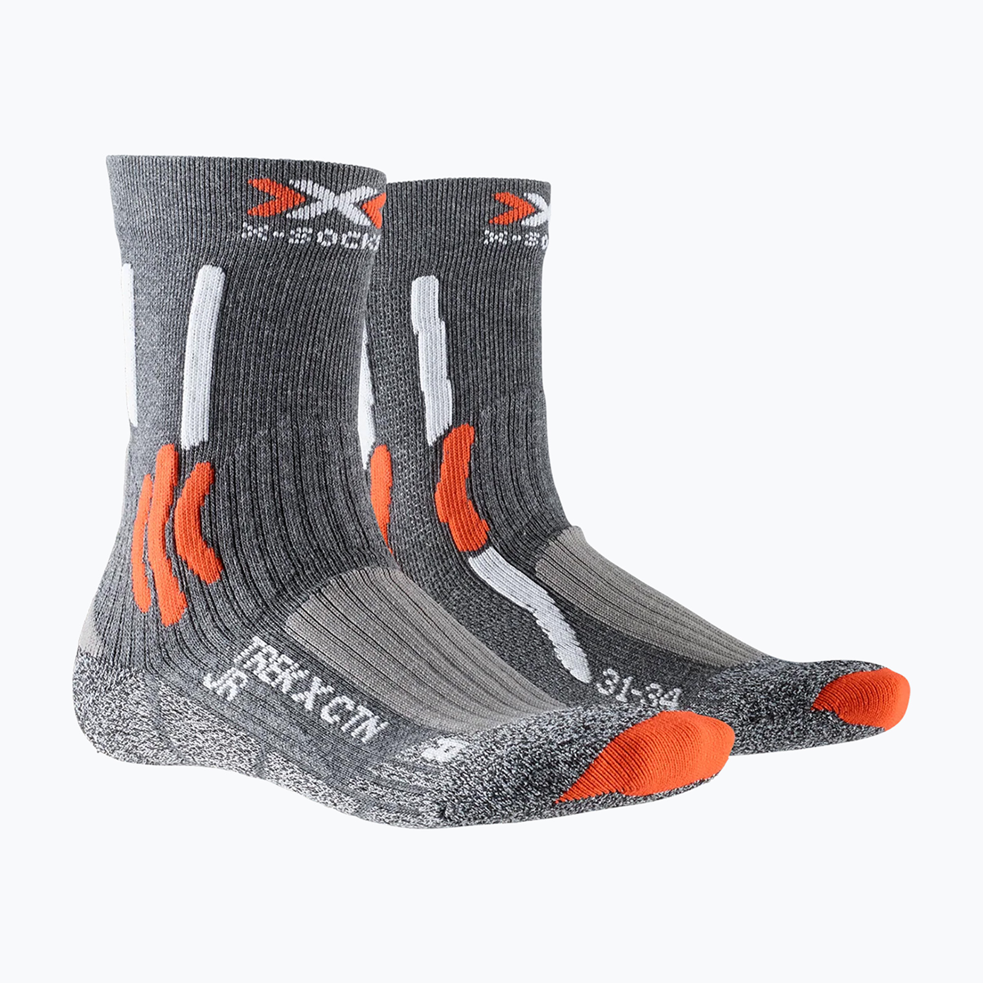 Чорапи X-Socks Trek X CTN stone grey melange/ x-orange