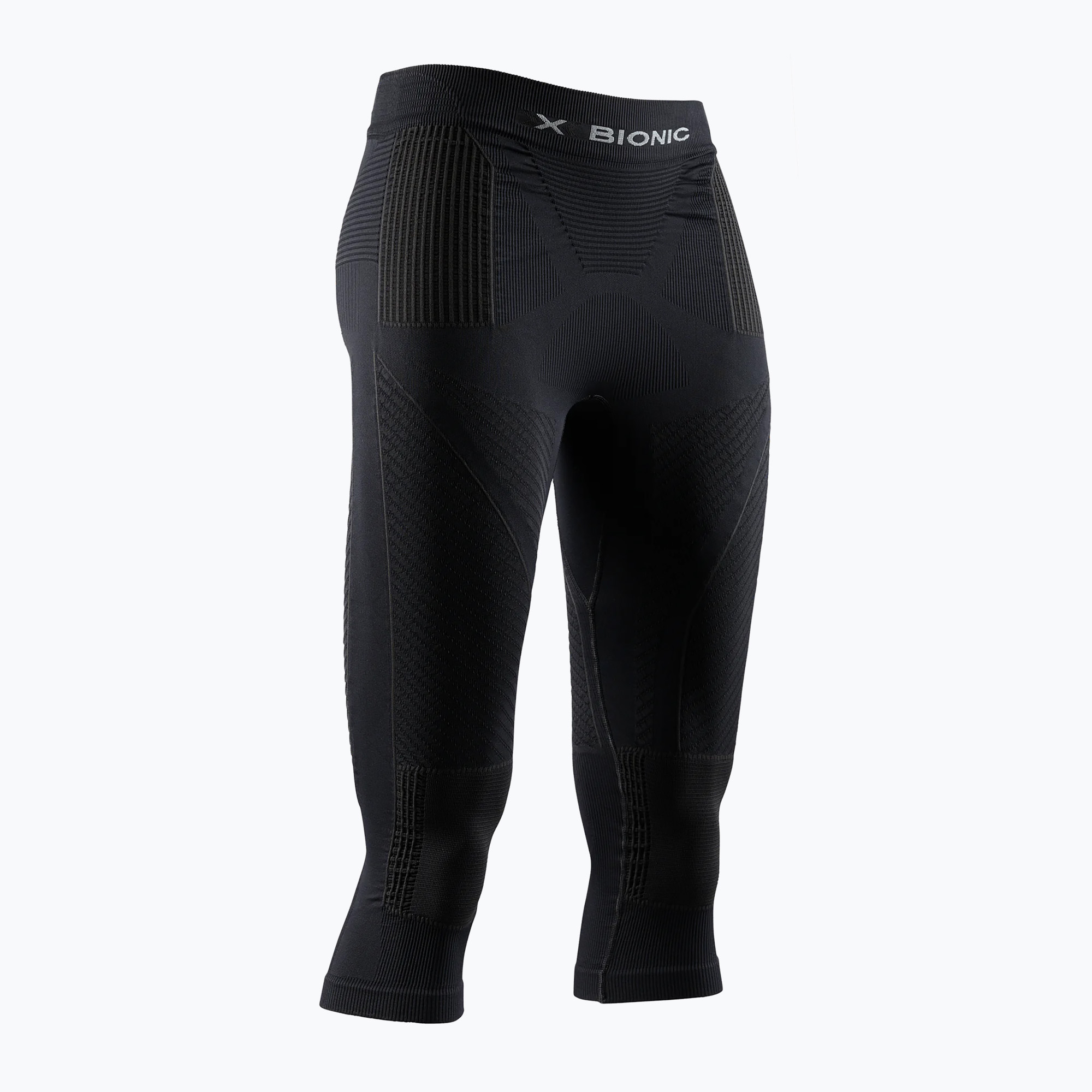 Colanți termoactivi pentru femei X-Bionic Energy Accumulator 4.0 Pants 3/4 opal black / arctic white (Energy Accumulator 4.0 Pants 3/4 EAWP07W22W)