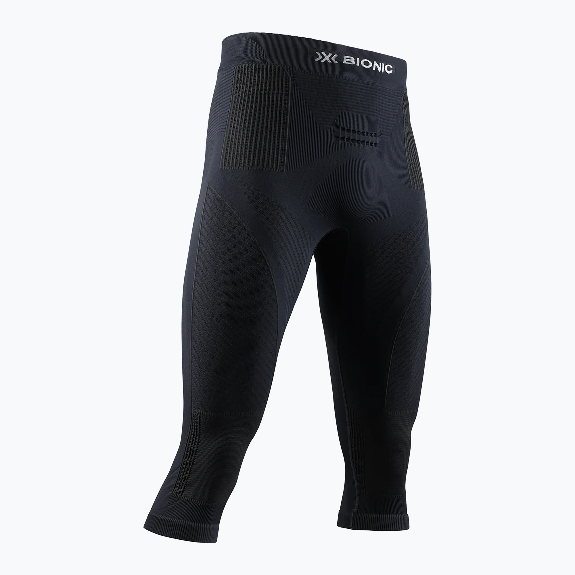 Men's thermal leggings X-Bionic Energy Accumulator 4.0 Pants 3/4 opal black / arctic white (M)