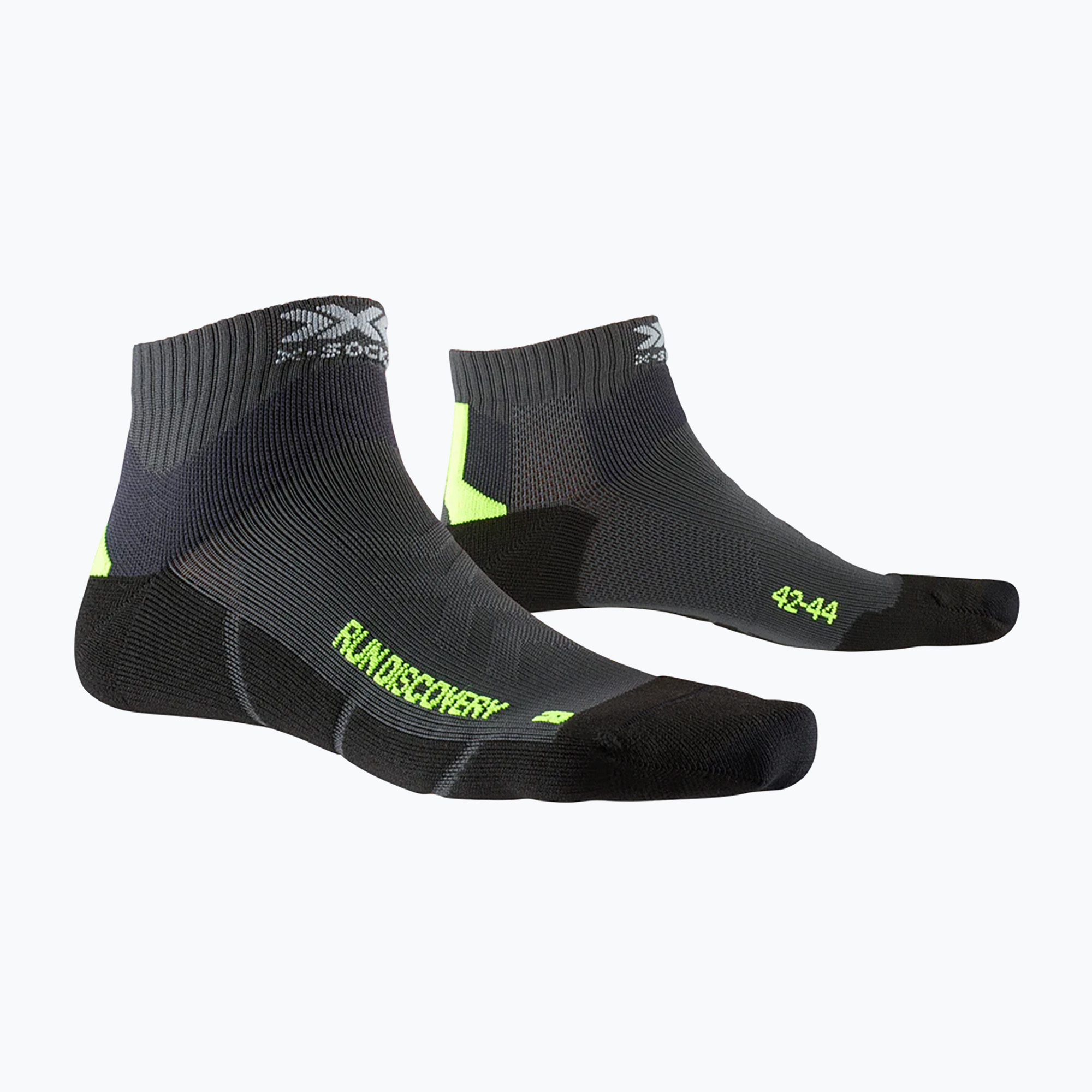 Calzini da corsa X-Socks Run Discovery 4.0 da uomo, antracite/giallo fenice/nero (39-41 EU) (Run Discovery 4.0 XSRS54S23M)