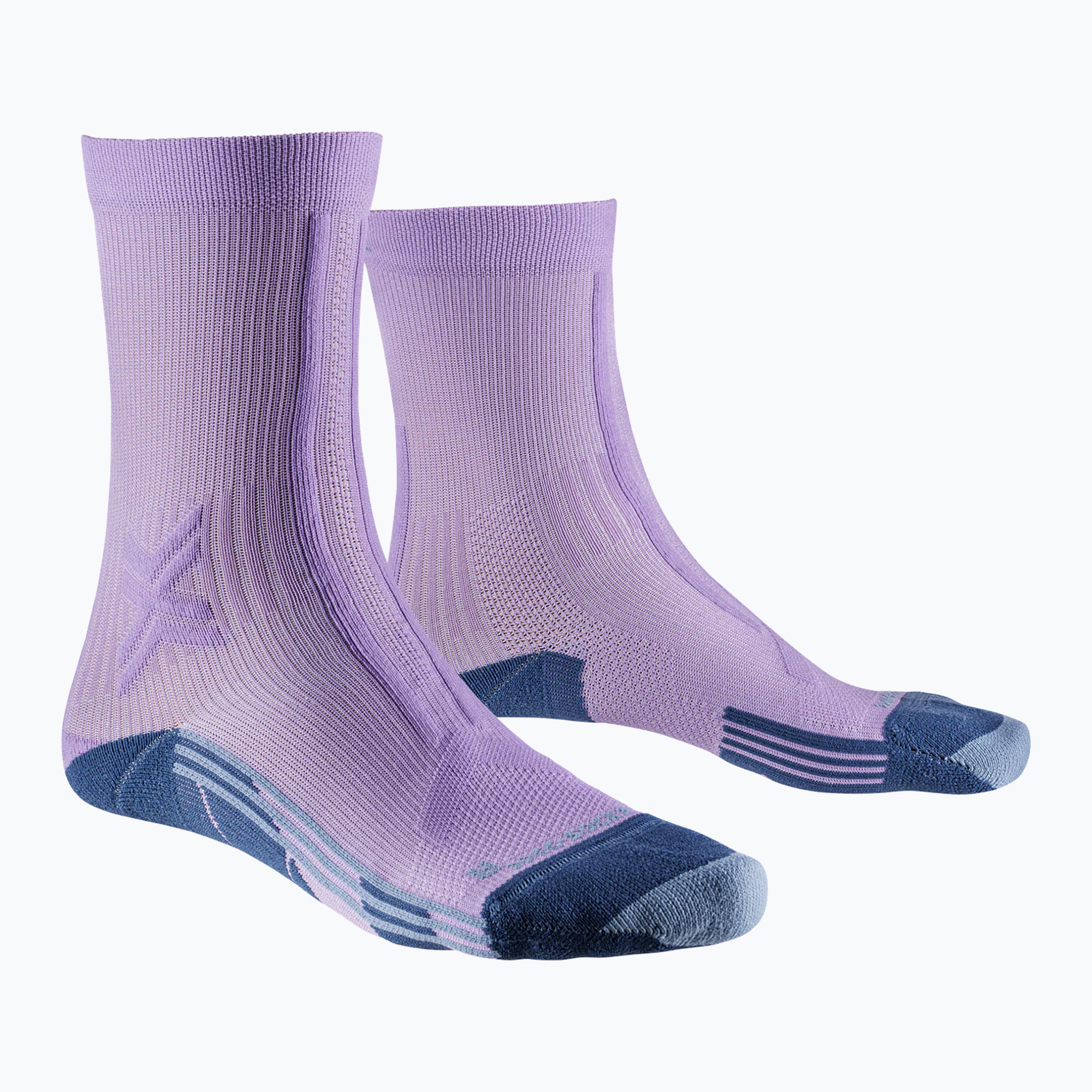 Дамски чорапи за бягане X-Socks Trailrun Discover Crew orchid/sunset blue