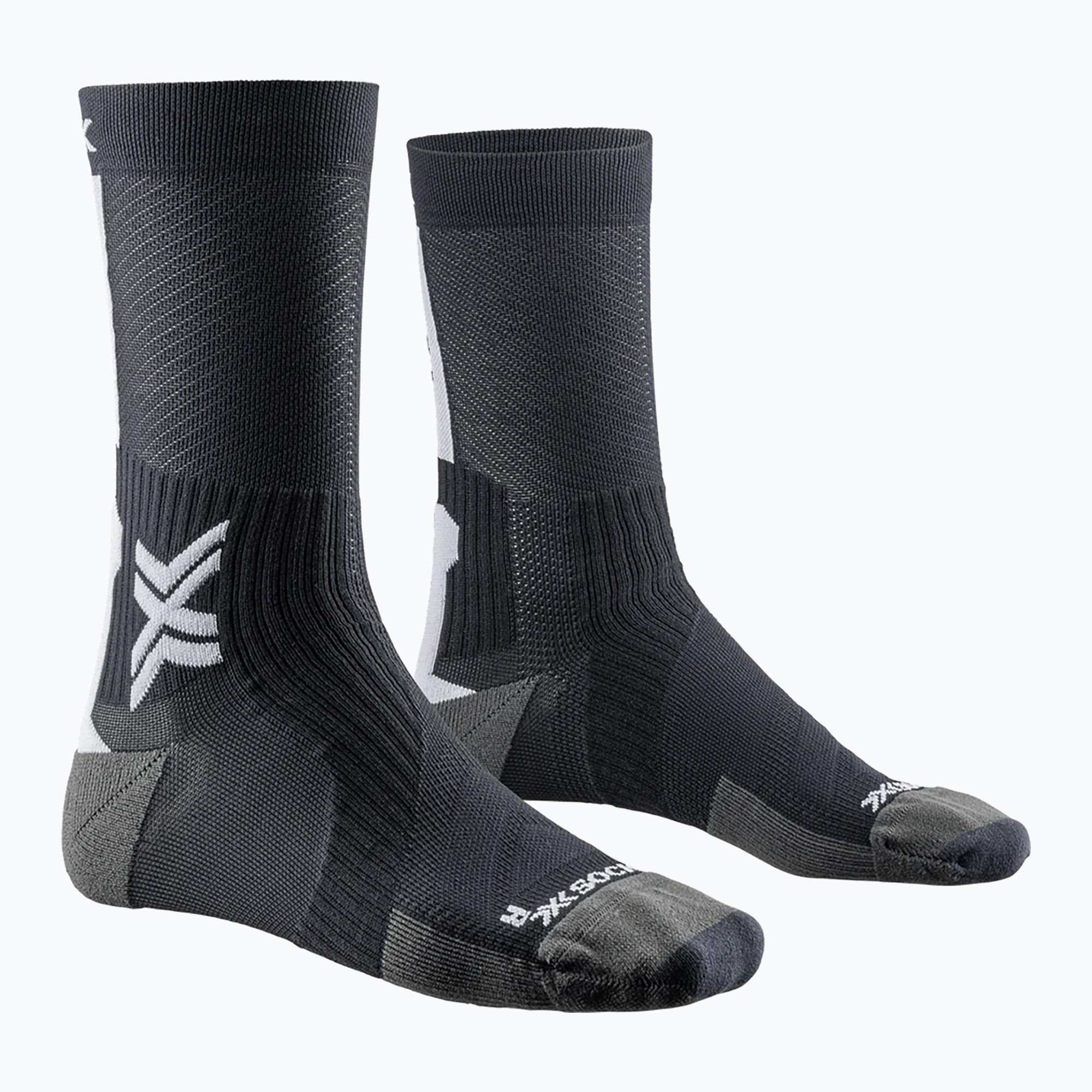 Kerékpáros zokni X-Socks Bike Perform Crew opal black/arctic white (Bike Perform Crew XS-BQPMS24U-B002)