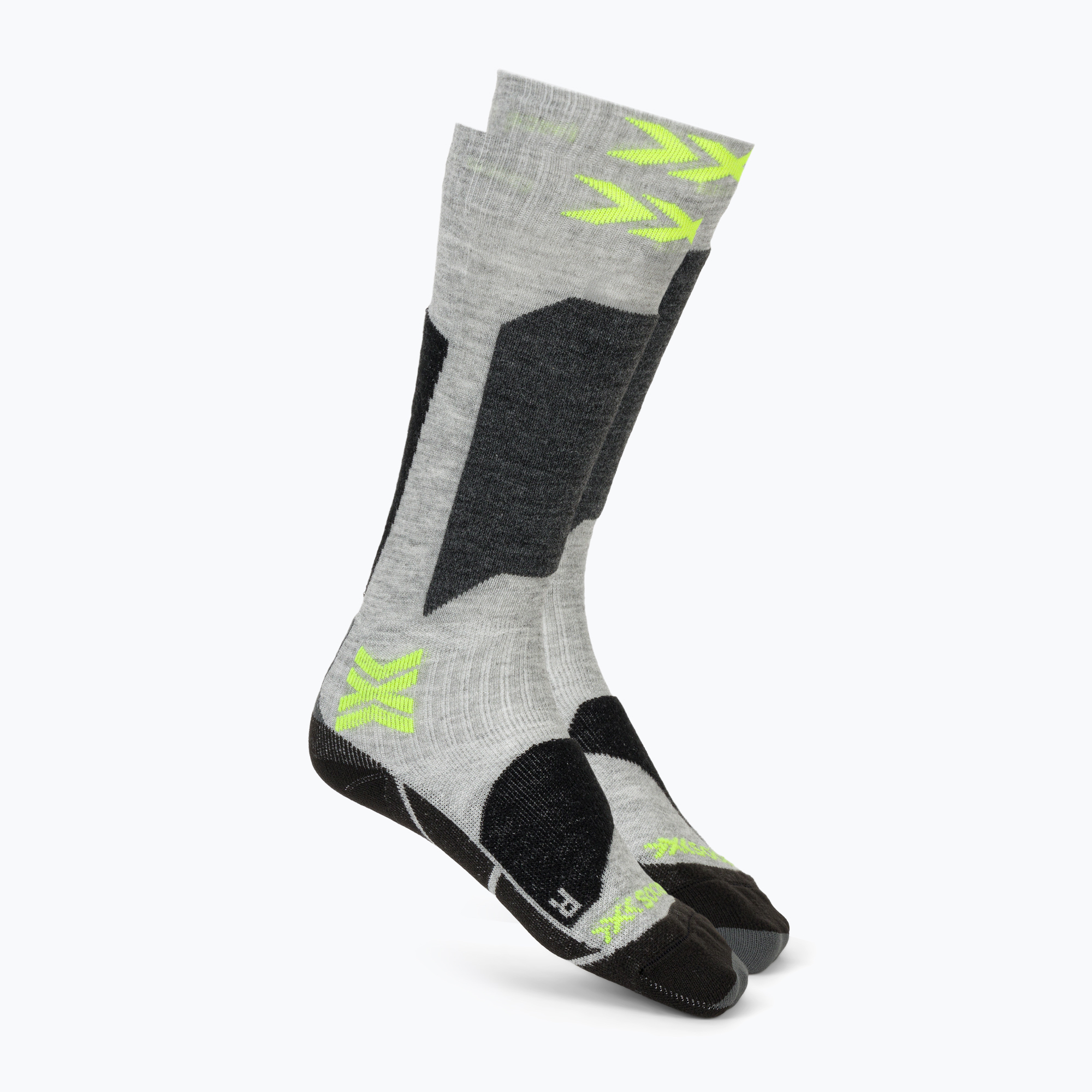 Детски скиорски чорапи X-Socks Ski Discover Otc rhino grey/canary