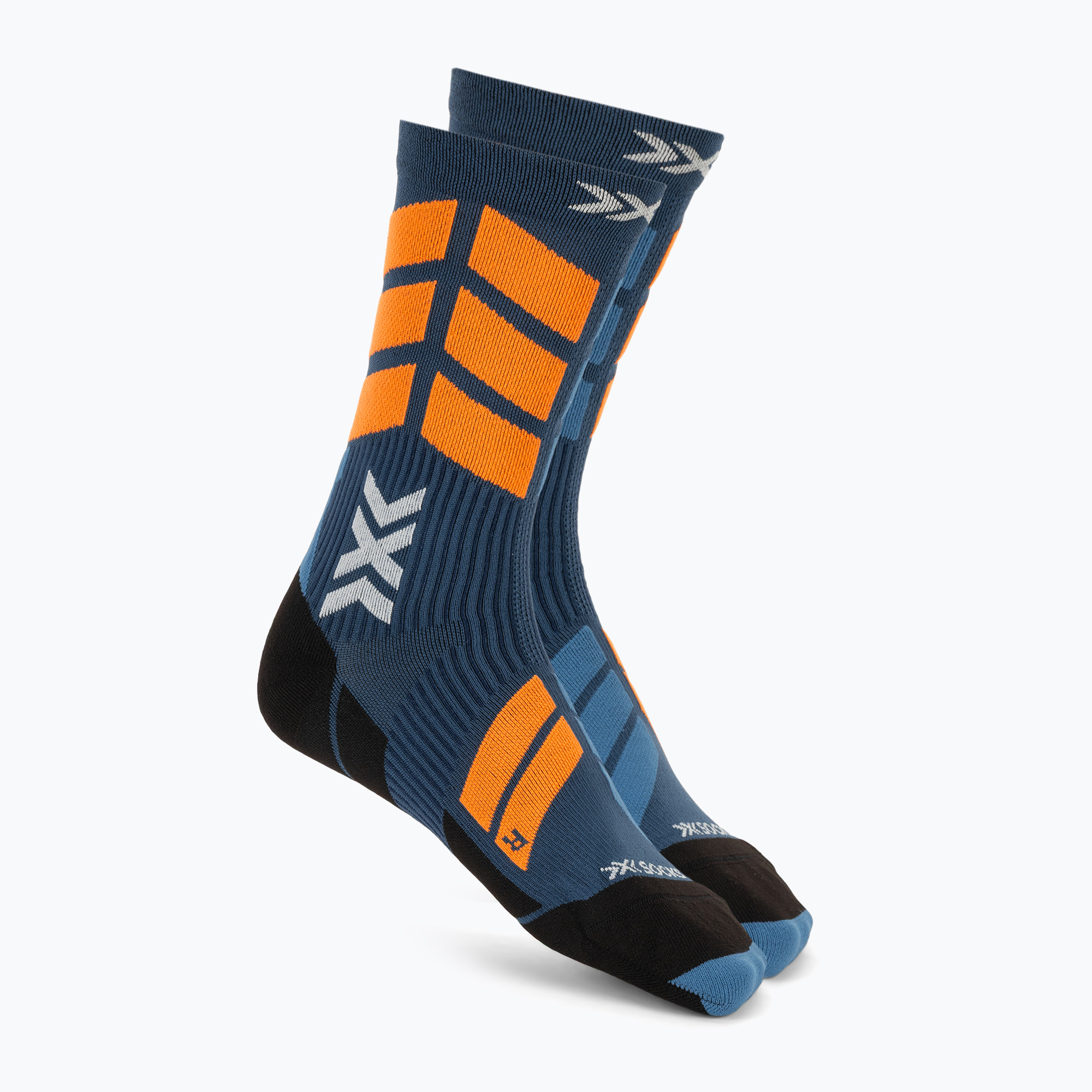 Скиорски чорапи X-Socks X-Country Perform Crew marine/orange