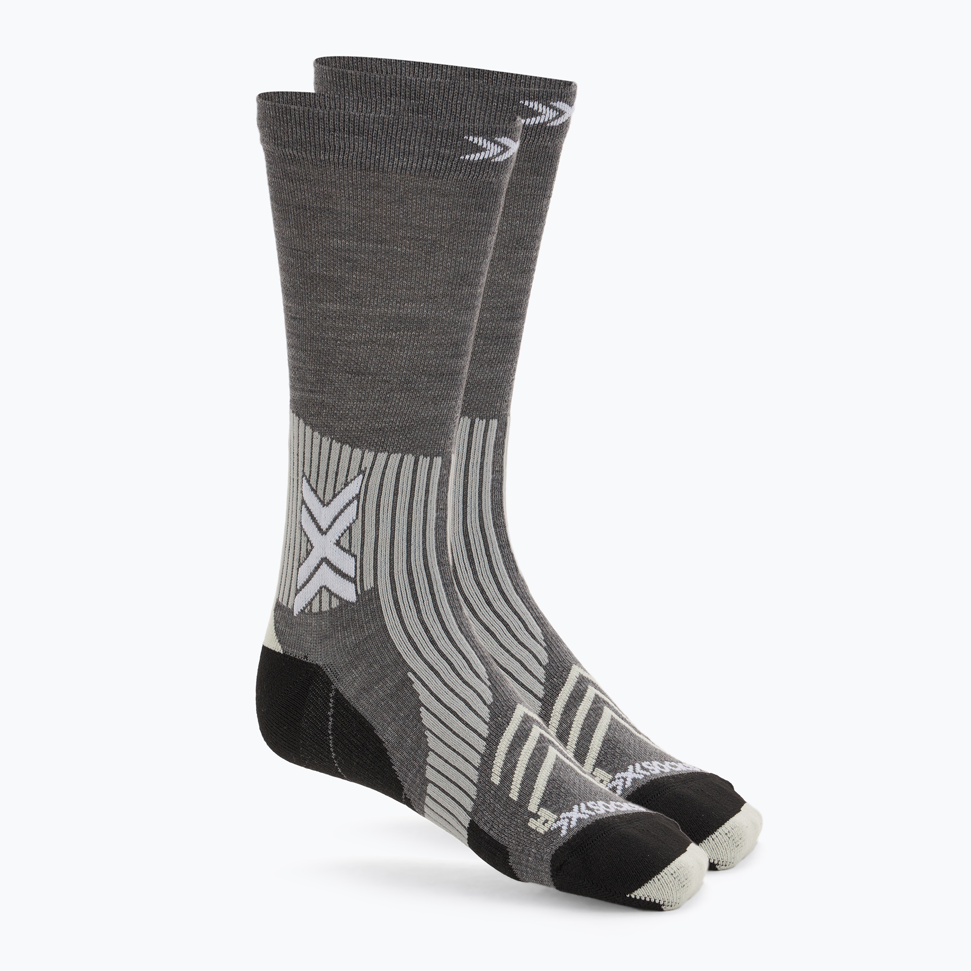 Skarpety X-Socks Run Expert Silk Merino Crew seal grey/light sand 