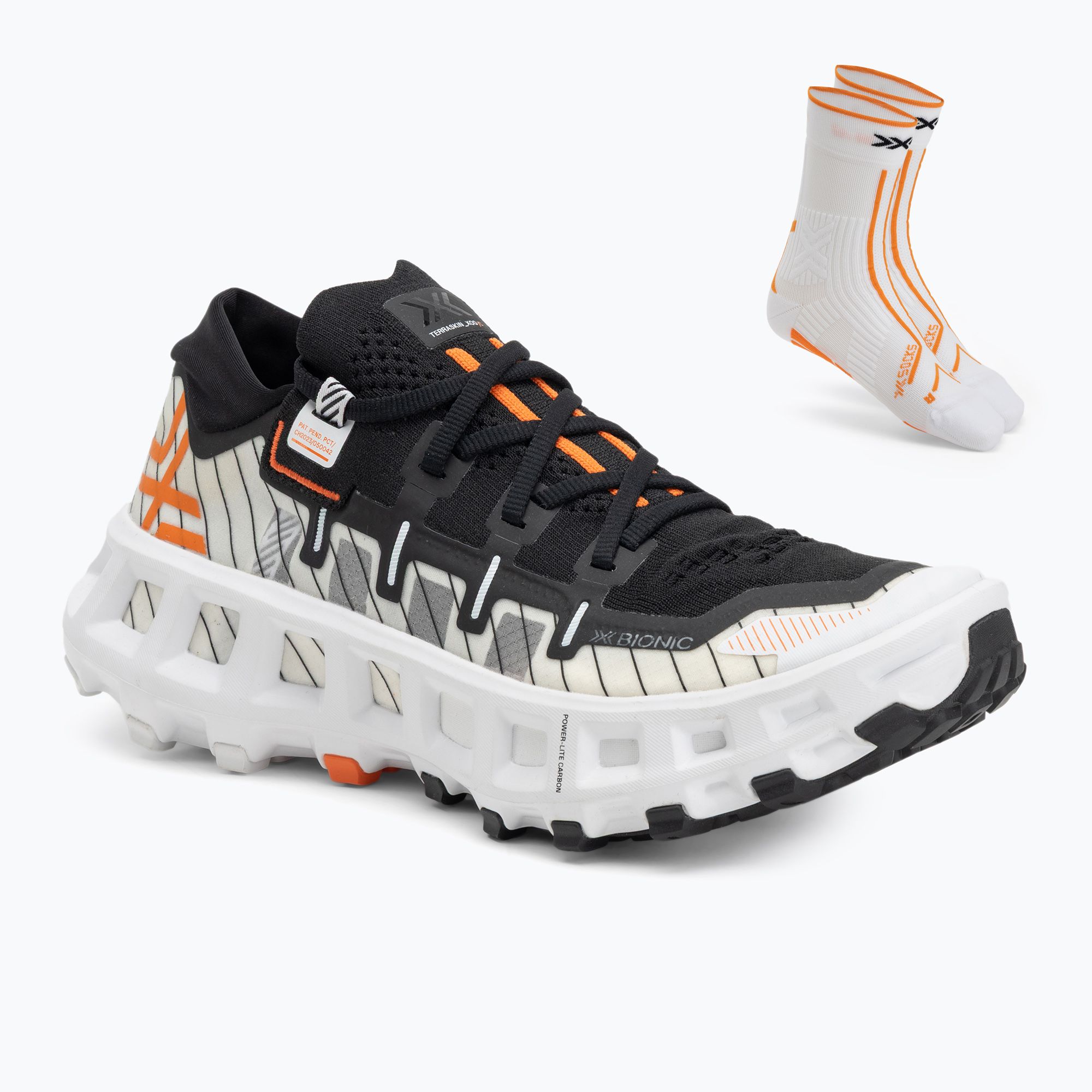 Buty do biegania + skarpety X-Bionic Terraskin X00/C x white/x black 