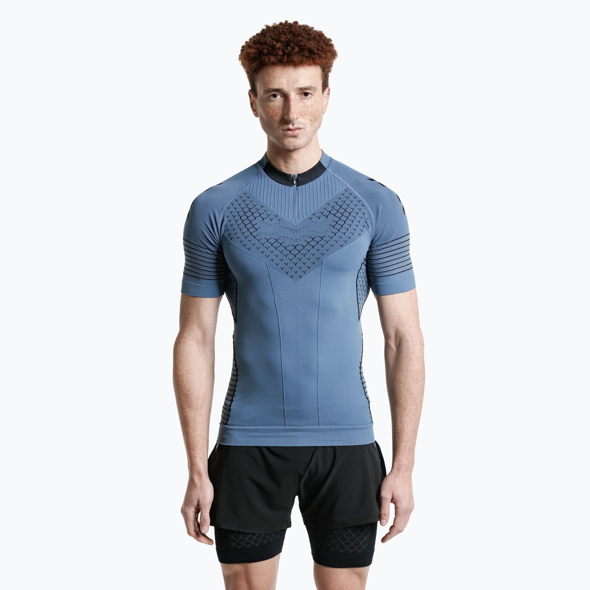 Koszulka do biegania męska X-Bionic Twyce Race slate blue/x black 