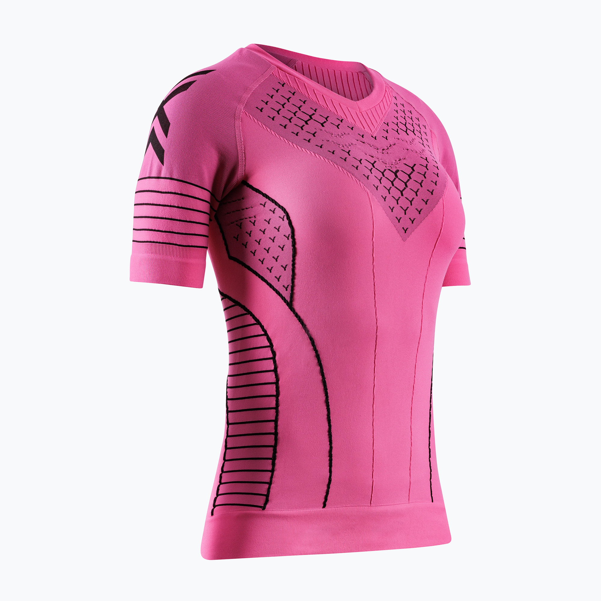 Koszulka do biegania męska X-Bionic Twyce Race neo pink/x black 