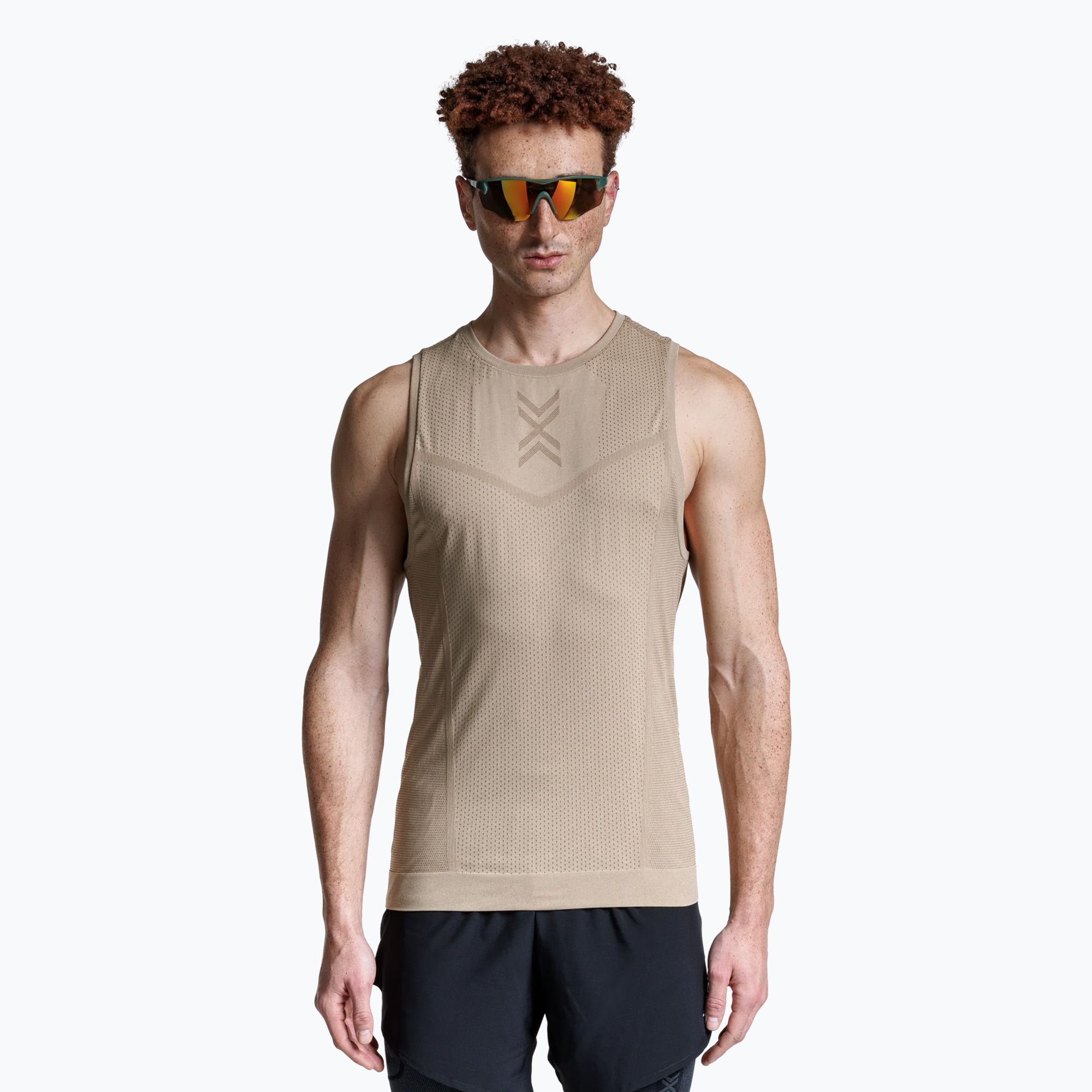 Koszulka do biegania męska X-Bionic Xceed Run sand/dark sand 