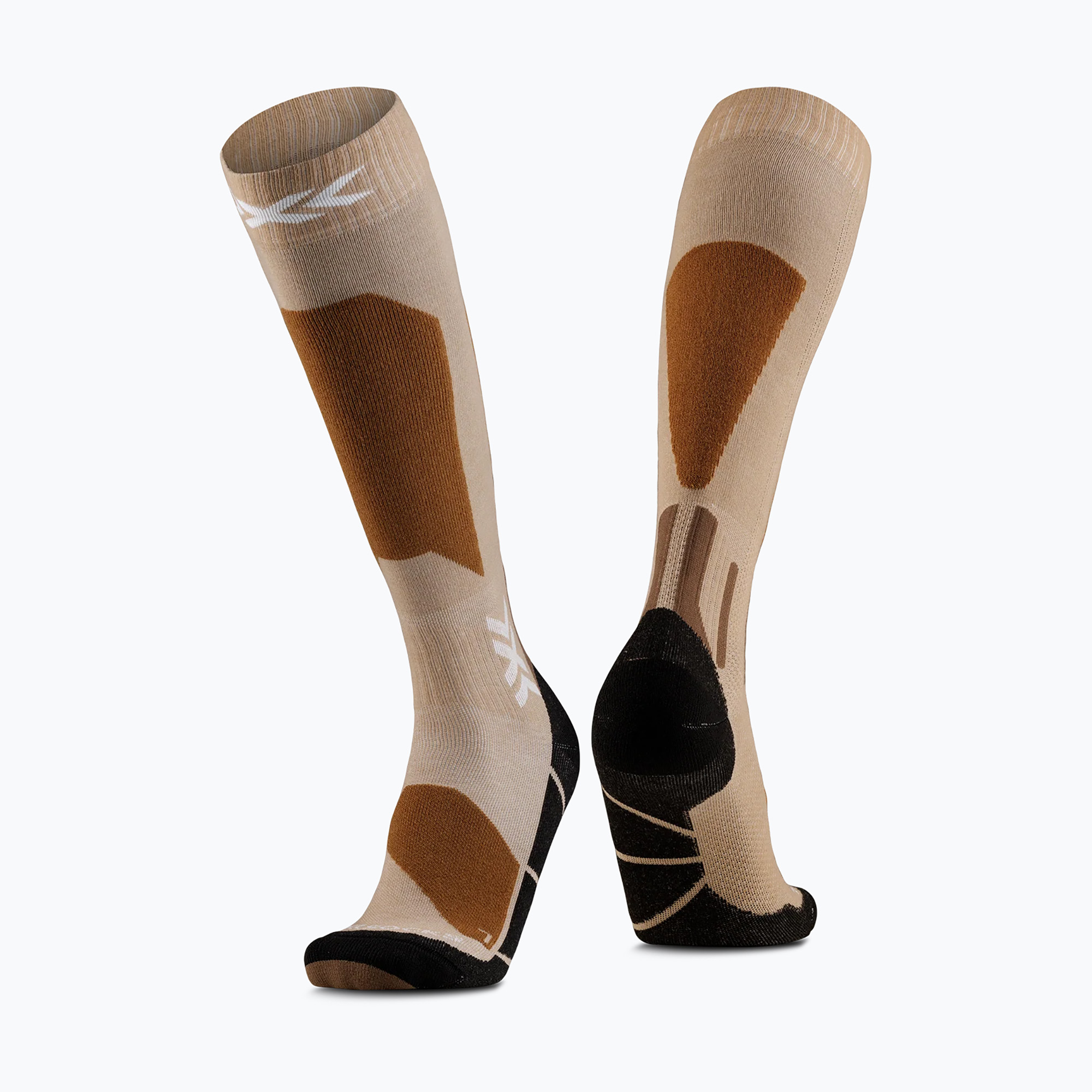 Sí zokni X-Socks Ski Discover Otc sand/dark sand (Ski Discover Otc XS-WYDDW24U-M101)