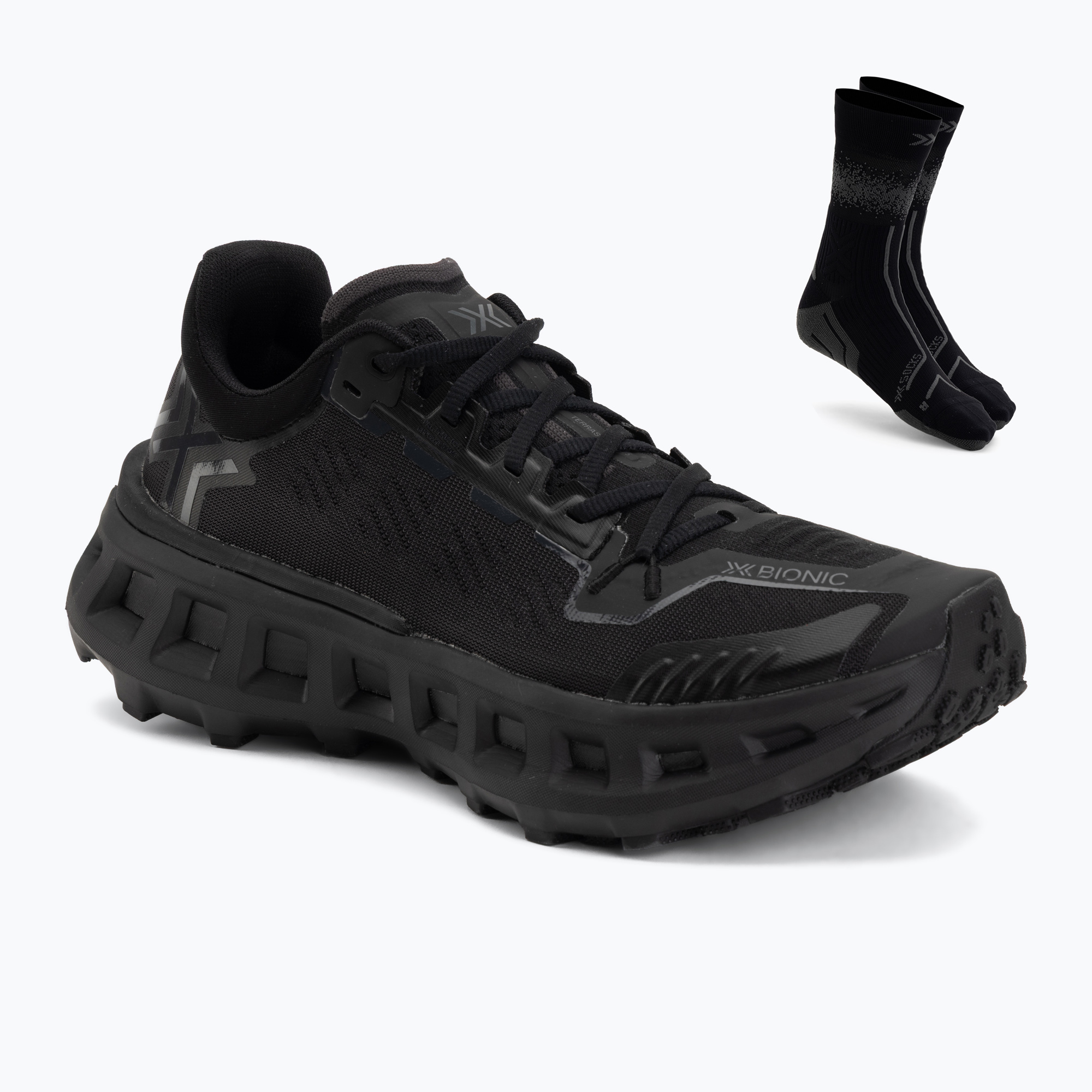 Buty do biegania + skarpety X-Bionic Terraskin X03 X Black/Rhino Grey 