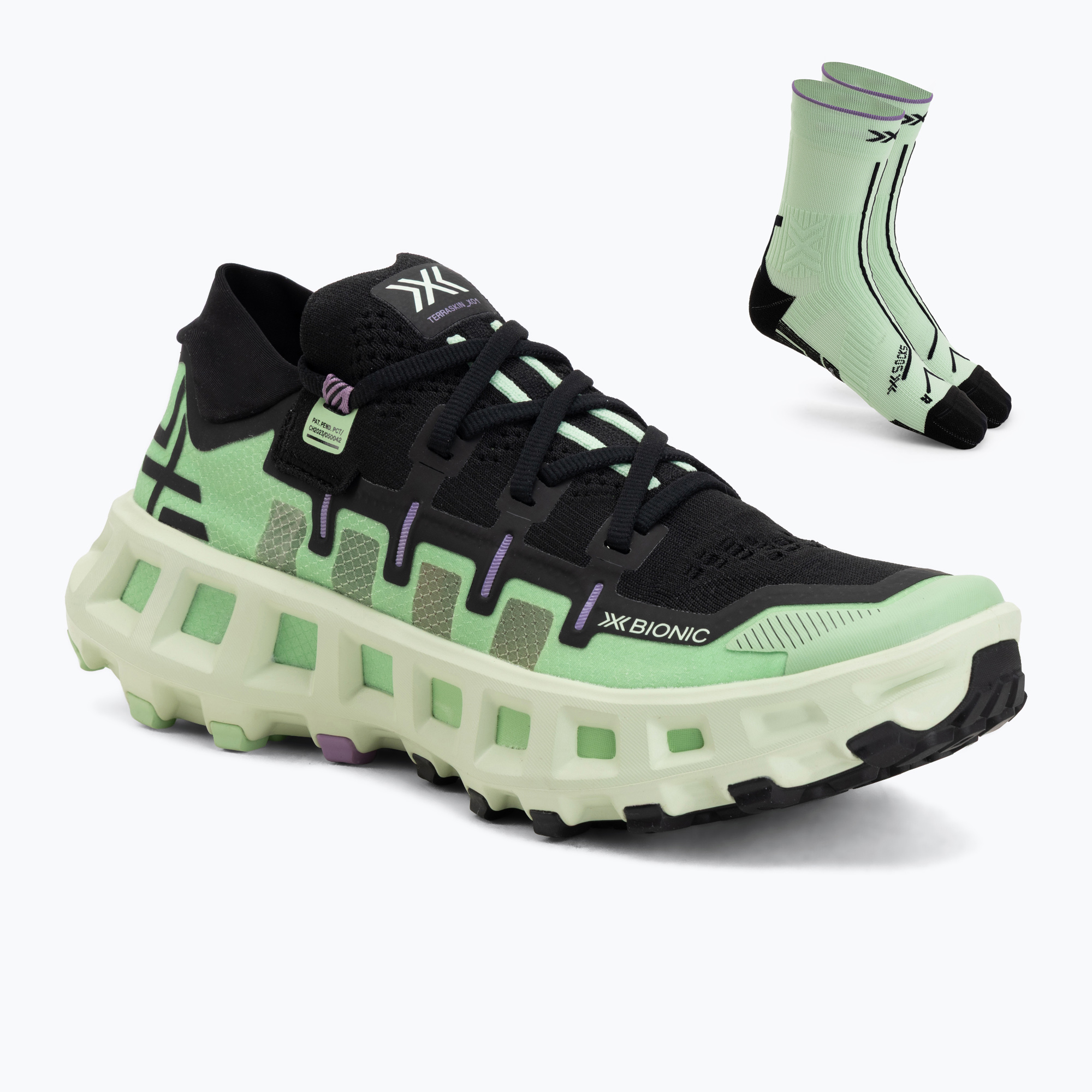 Обувки за бягане   чорапи X-Bionic Terraskin X01 black/orange