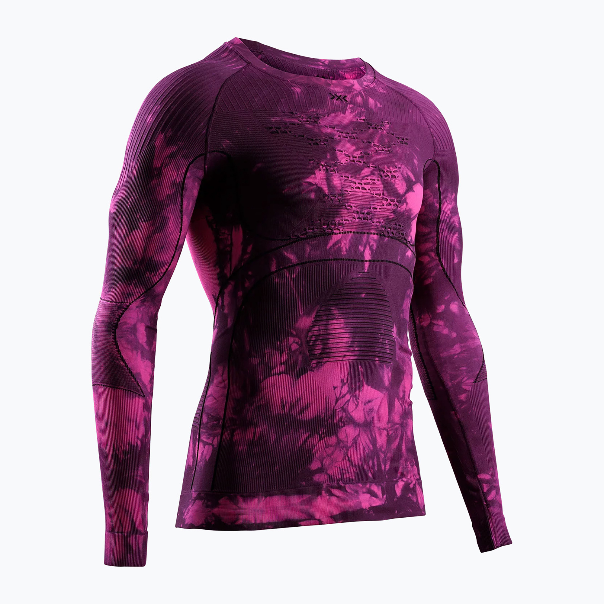 Термоактивен суитшърт X-Bionic Energy Accumulator Wild LS tiedye x black/fluo pink