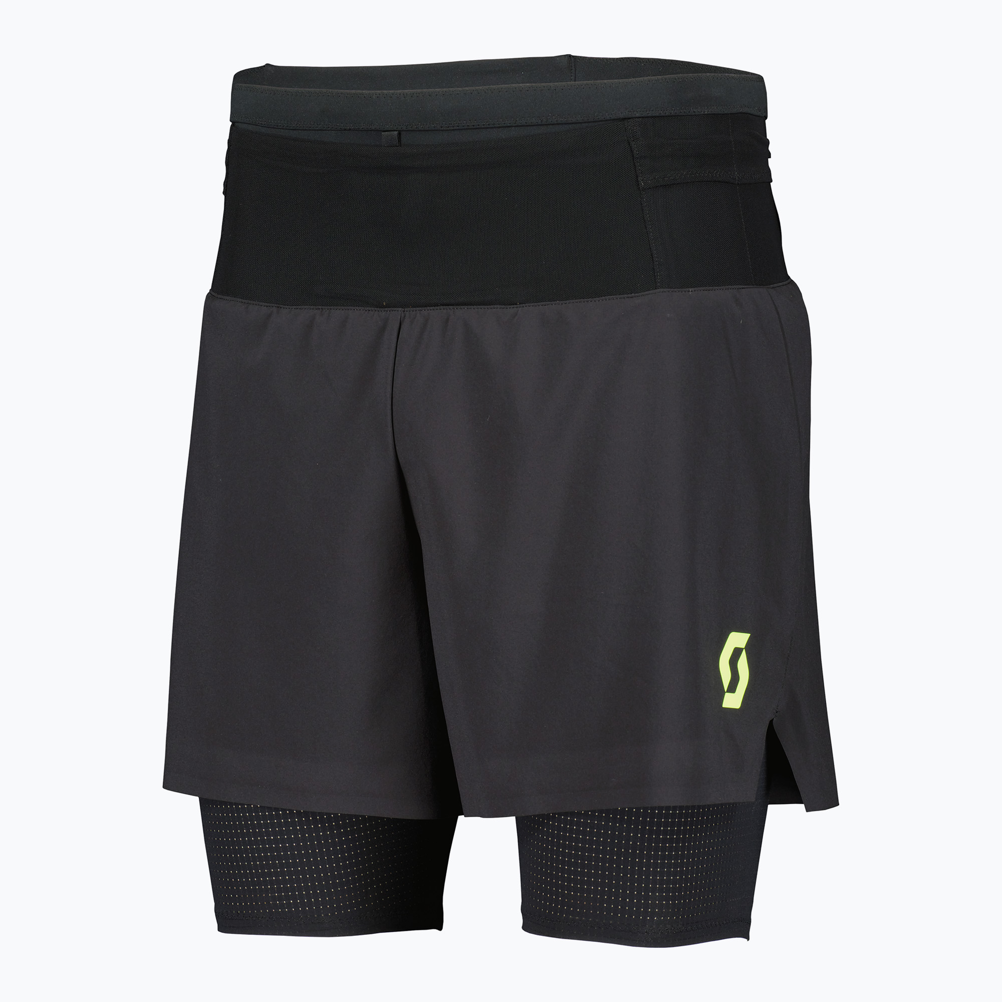 Spodenki do biegania męskie SCOTT RC Run Hybrid black/yellow 