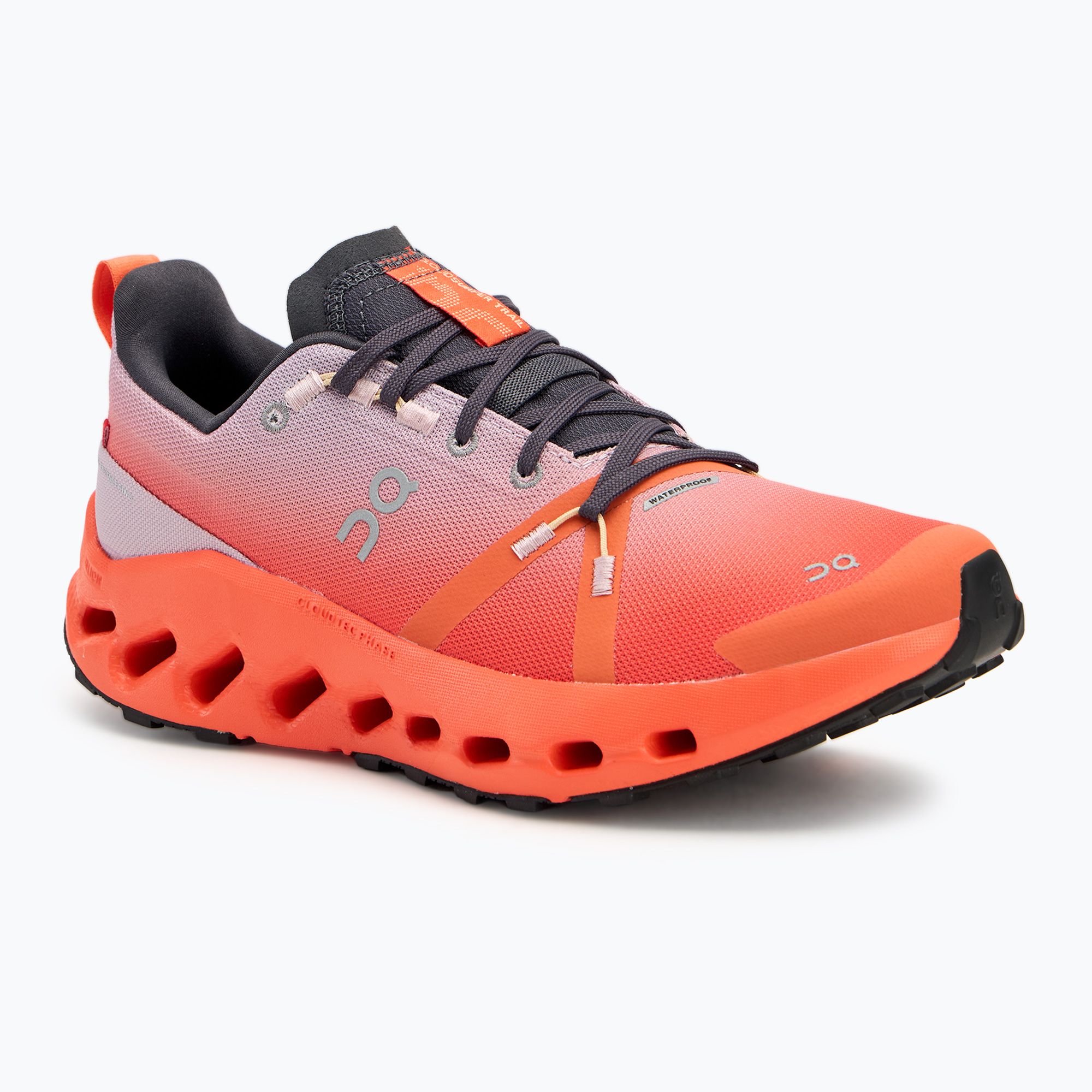 Buty do biegania damskie On Running Cloudsurfer Trail Waterproof mauve/flame 