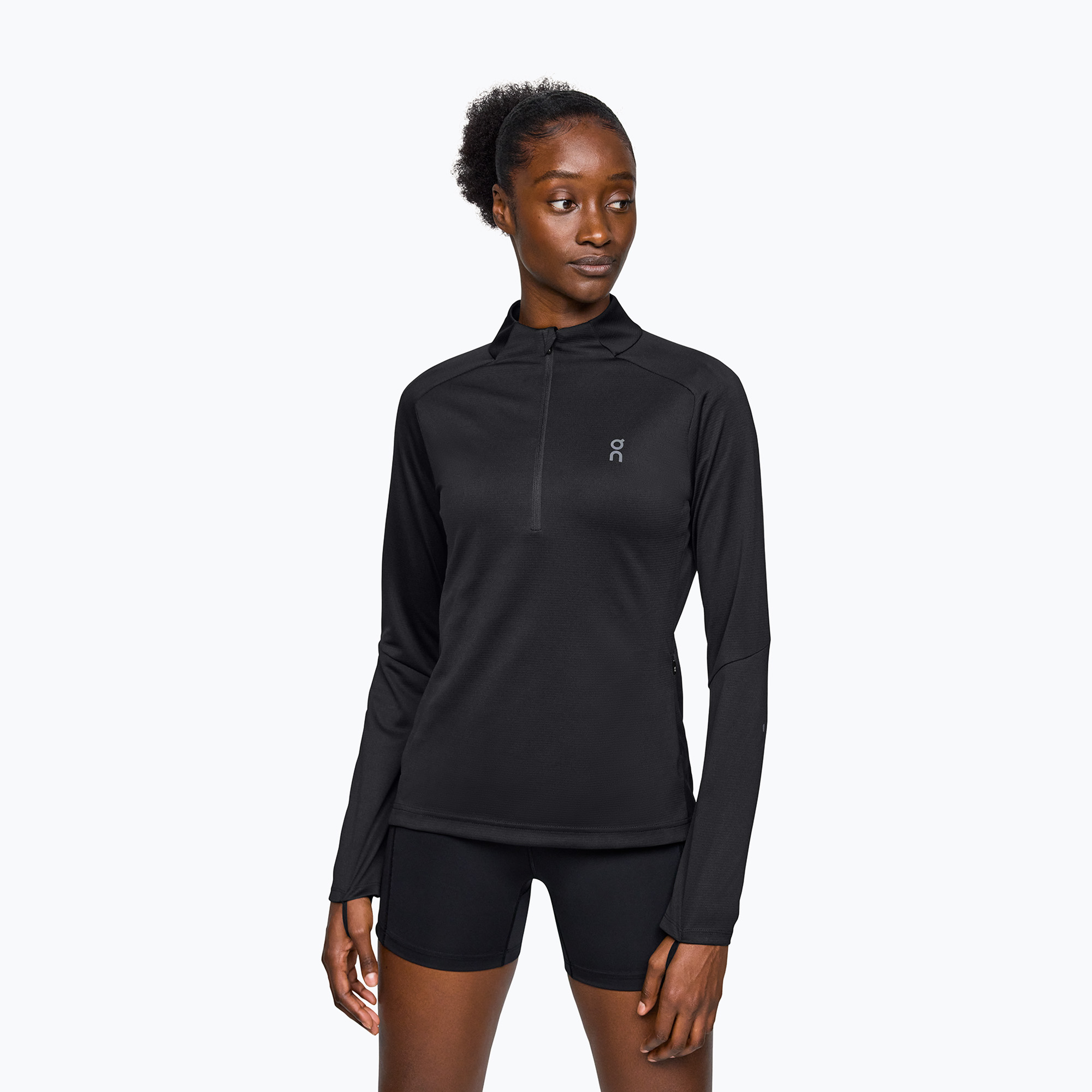 Bluza do biegania damska On Running Climate Shirt black 