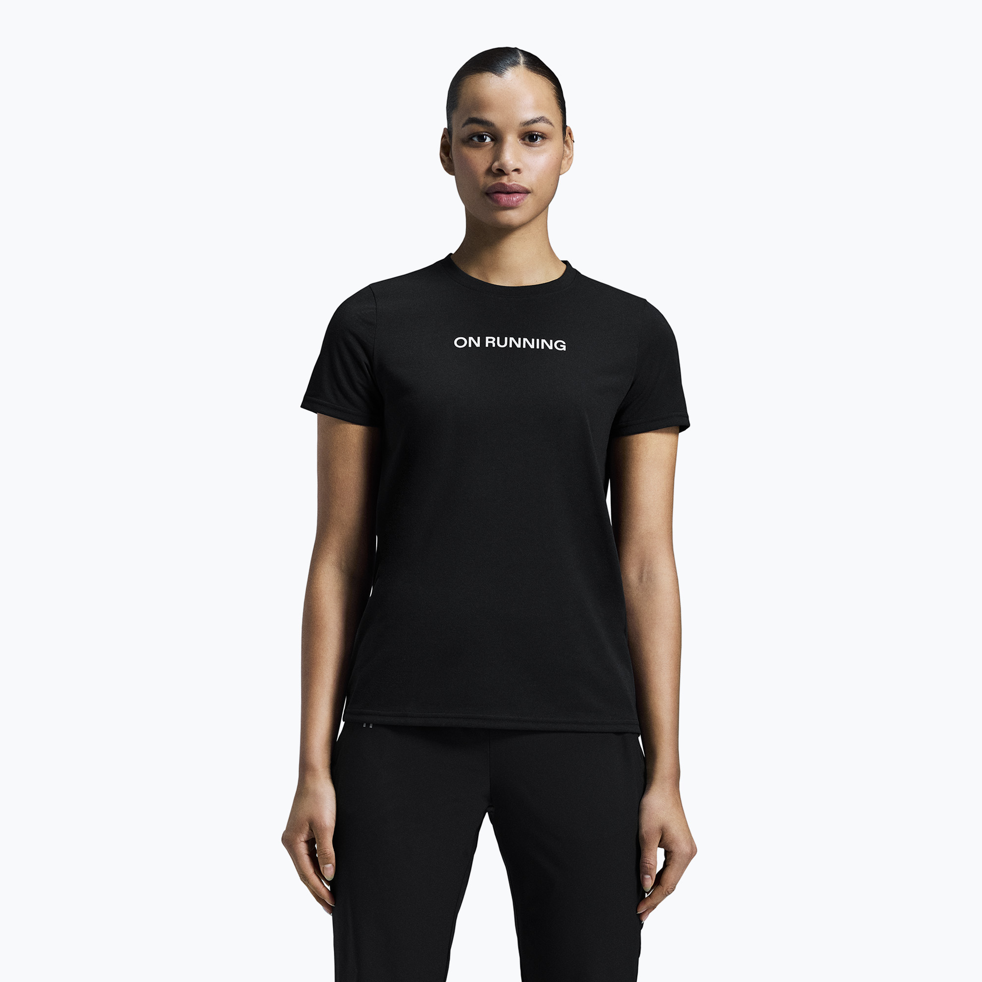 Koszulka do biegania damska On Running On Run-T black 