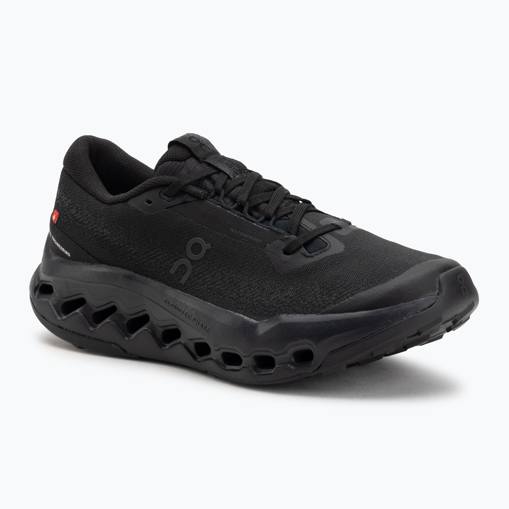Buty do biegania damskie On Cloudsurfer Trail 2 Waterproof black/black 