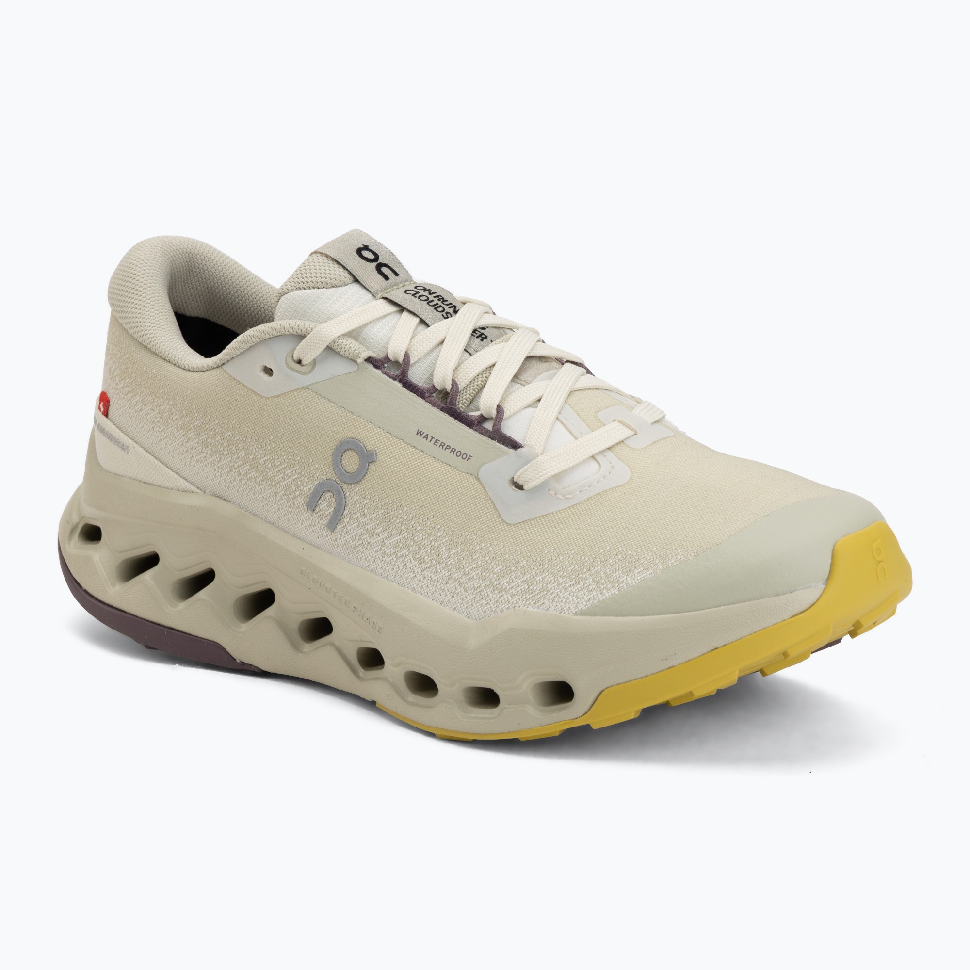 Buty do biegania damskie On Running Cloudsurfer Trail 2 Waterproof ghost/chalk 