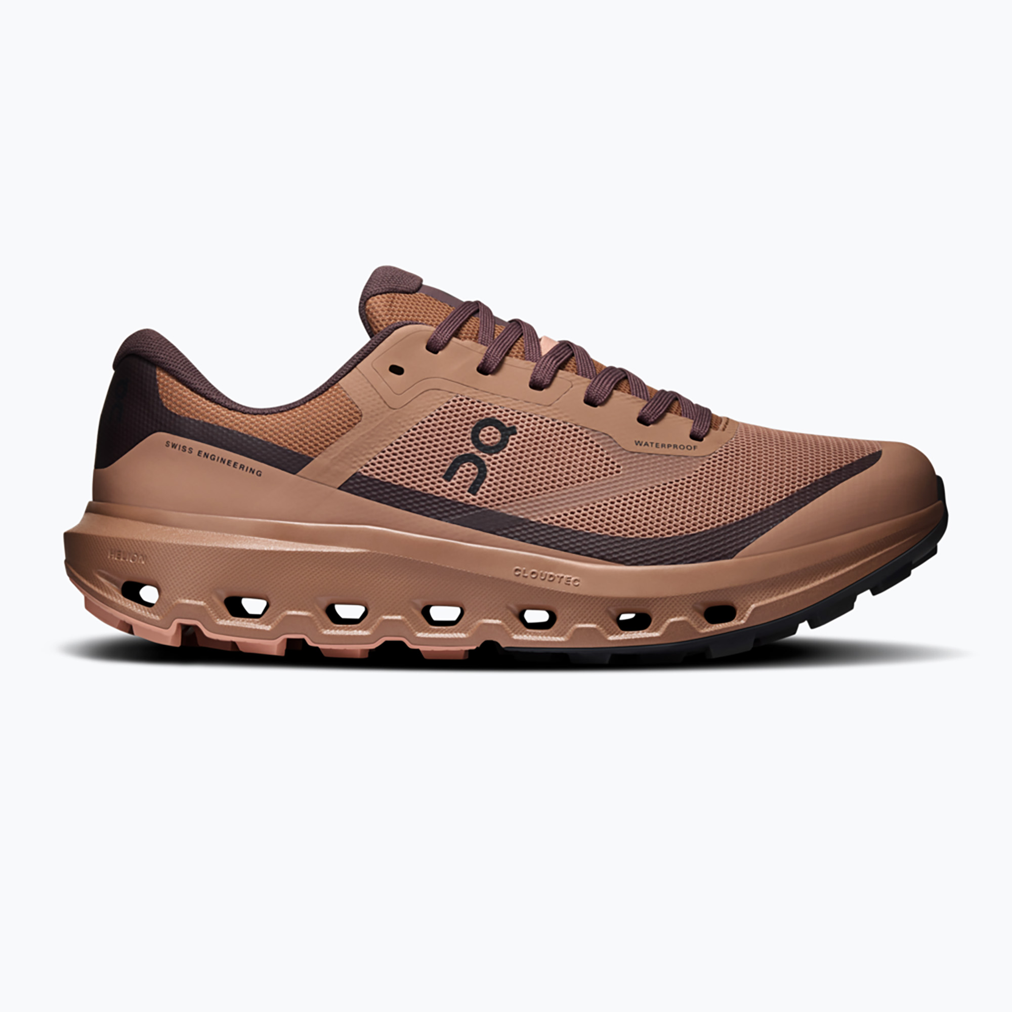 Buty do biegania męskie On Cloudvista 3 Waterproof portobello/mulberry