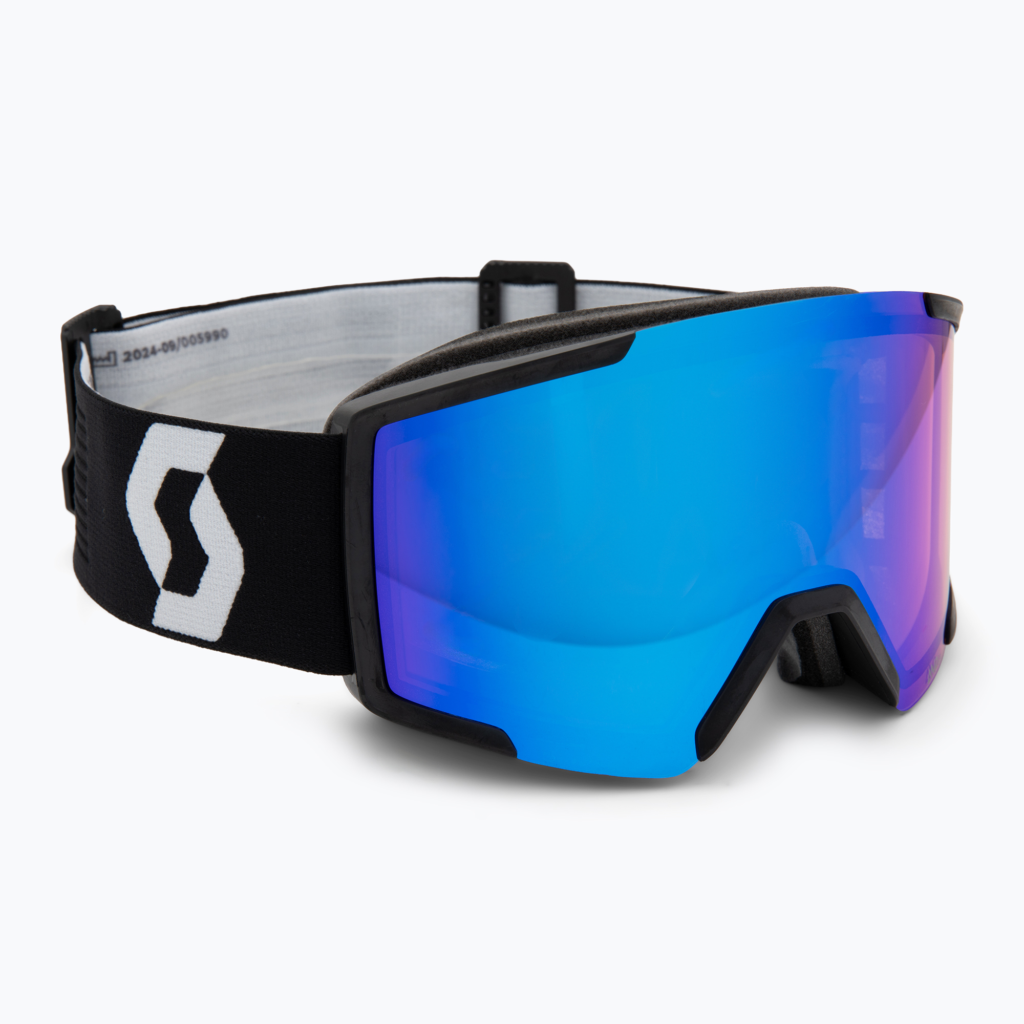 Ochelari de schi SCOTT Shield mineral black/white/amp iluminator blue chrome
