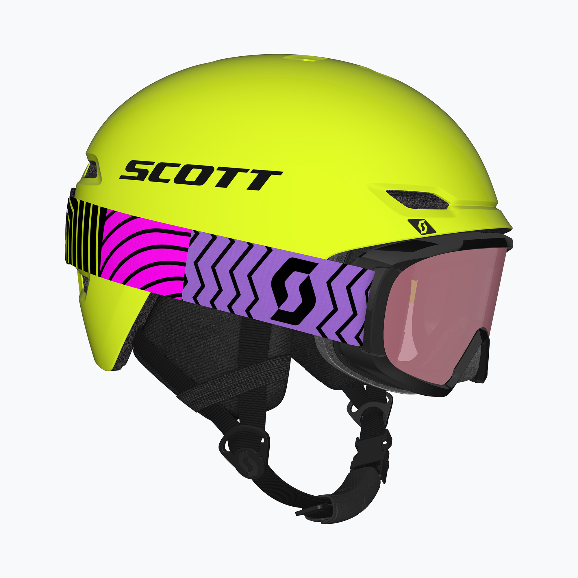 Casco da sci per bambini SCOTT Keeper 2 + occhiali da sci Witty neon yellow