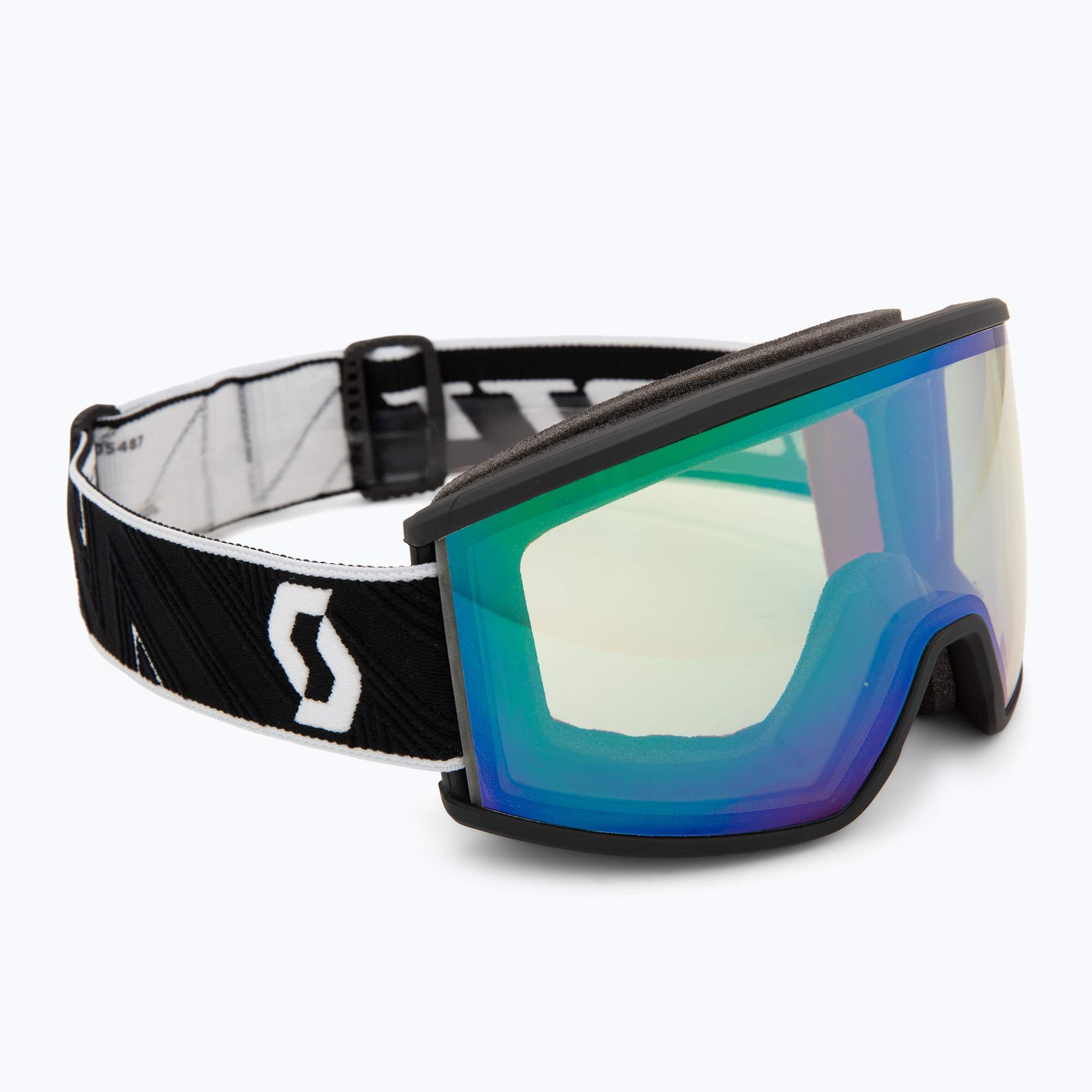 Ochelari de schi SCOTT Ambit Compact black/white/amp aurora green chrome