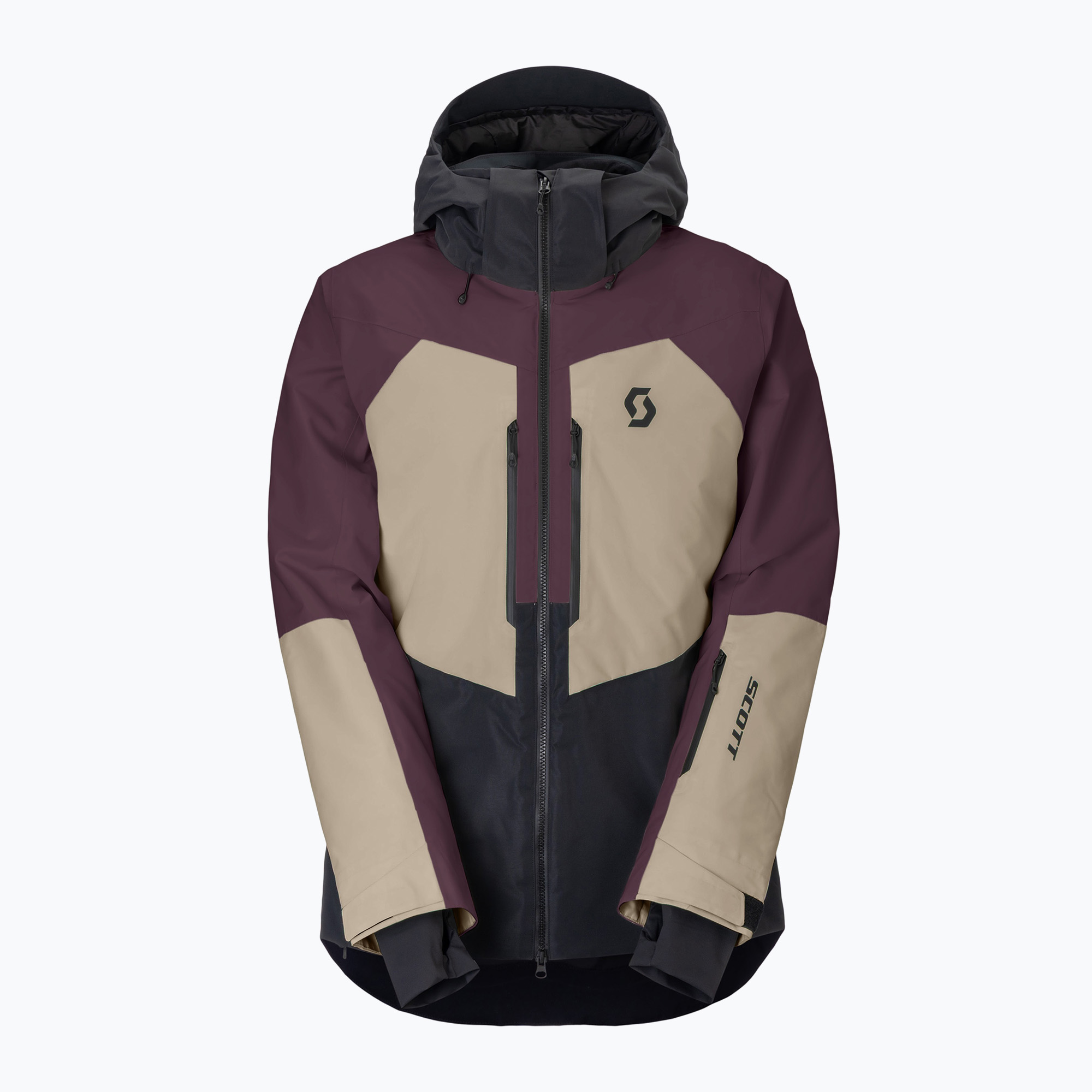Мъжко скиорско яке SCOTT Ultimate Dryo cocoa red/portobello beige