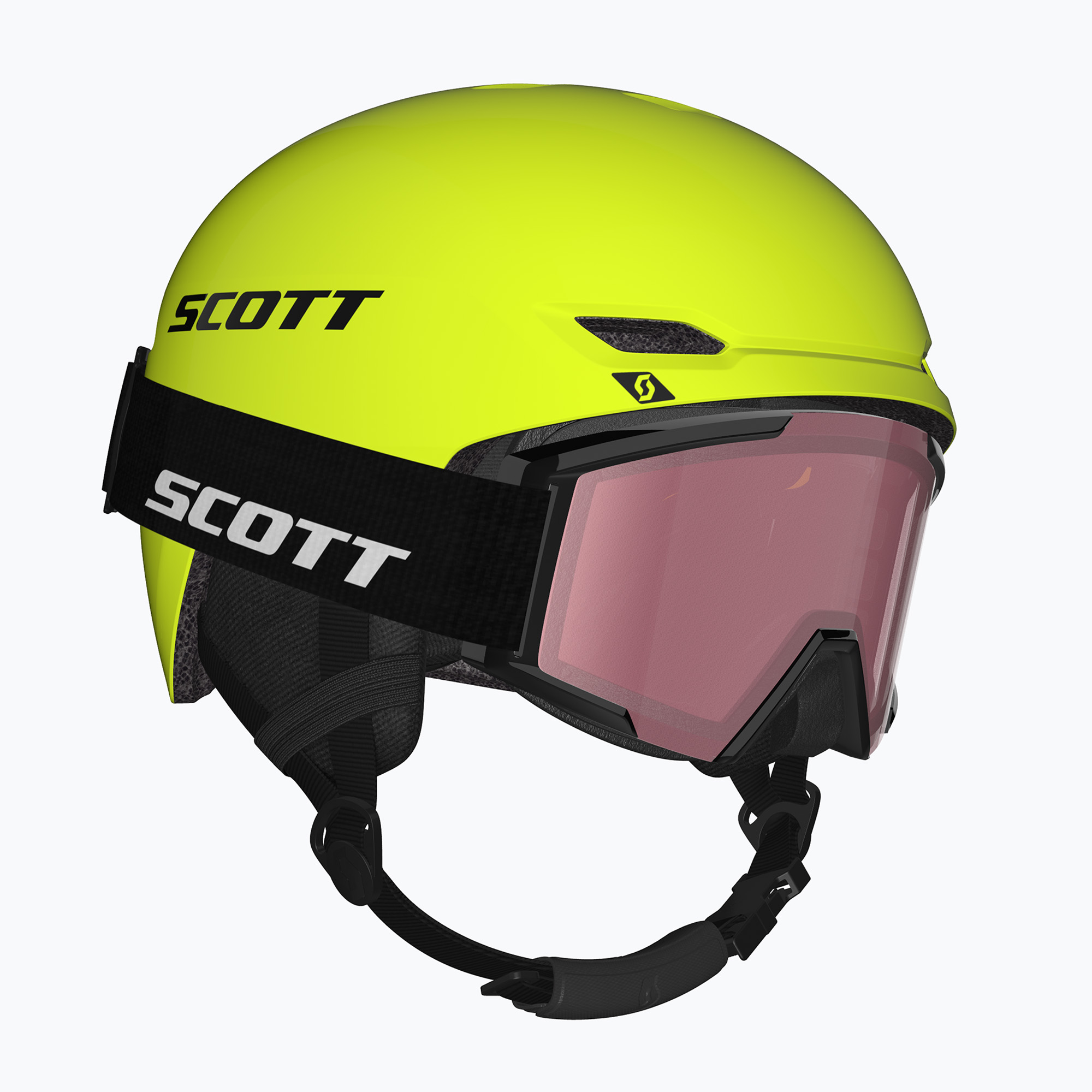 Детска скиорска каска SCOTT Track   Gogle Factor Pro Combo neon yellow/black