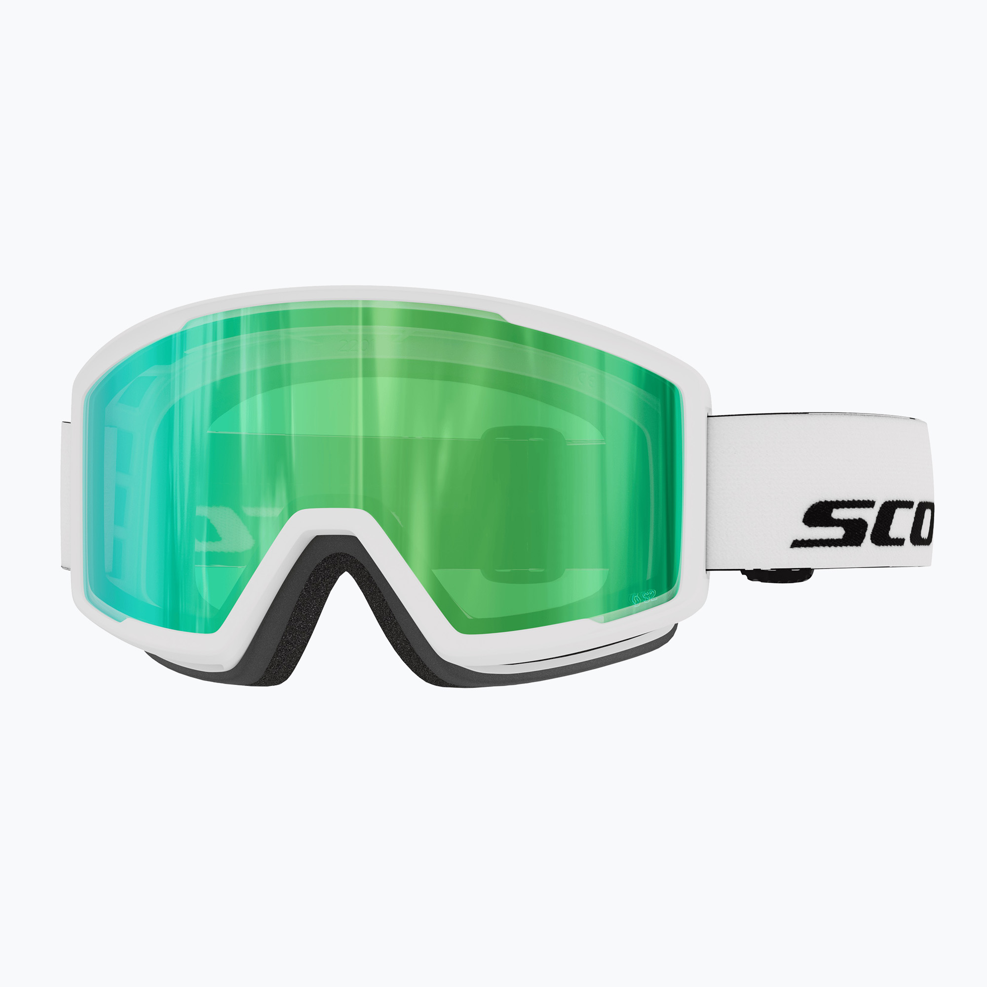 Скиорскa маска SCOTT Trace Pro Compact white/green chrome