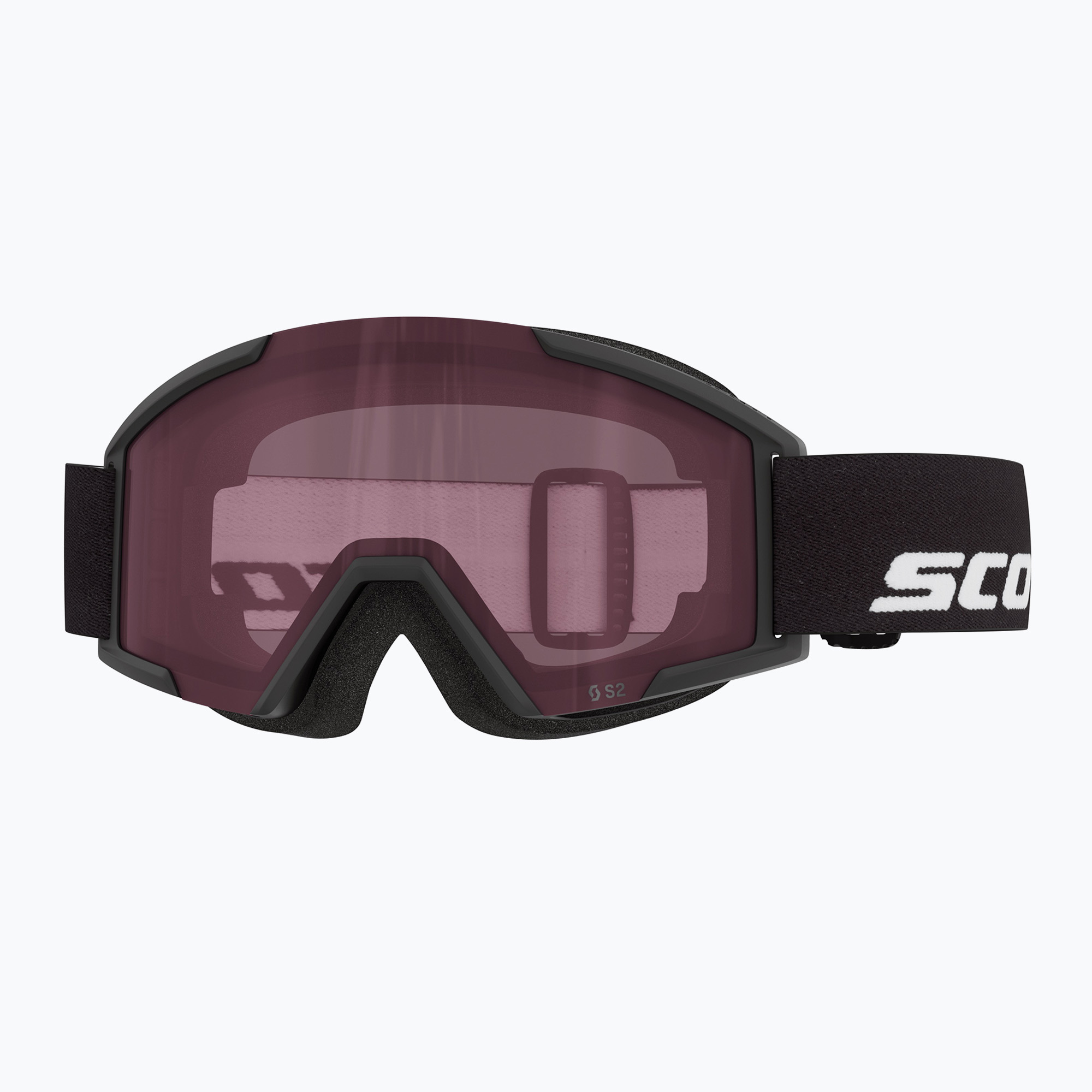 Детска скиорска маска SCOTT Shield black/rose