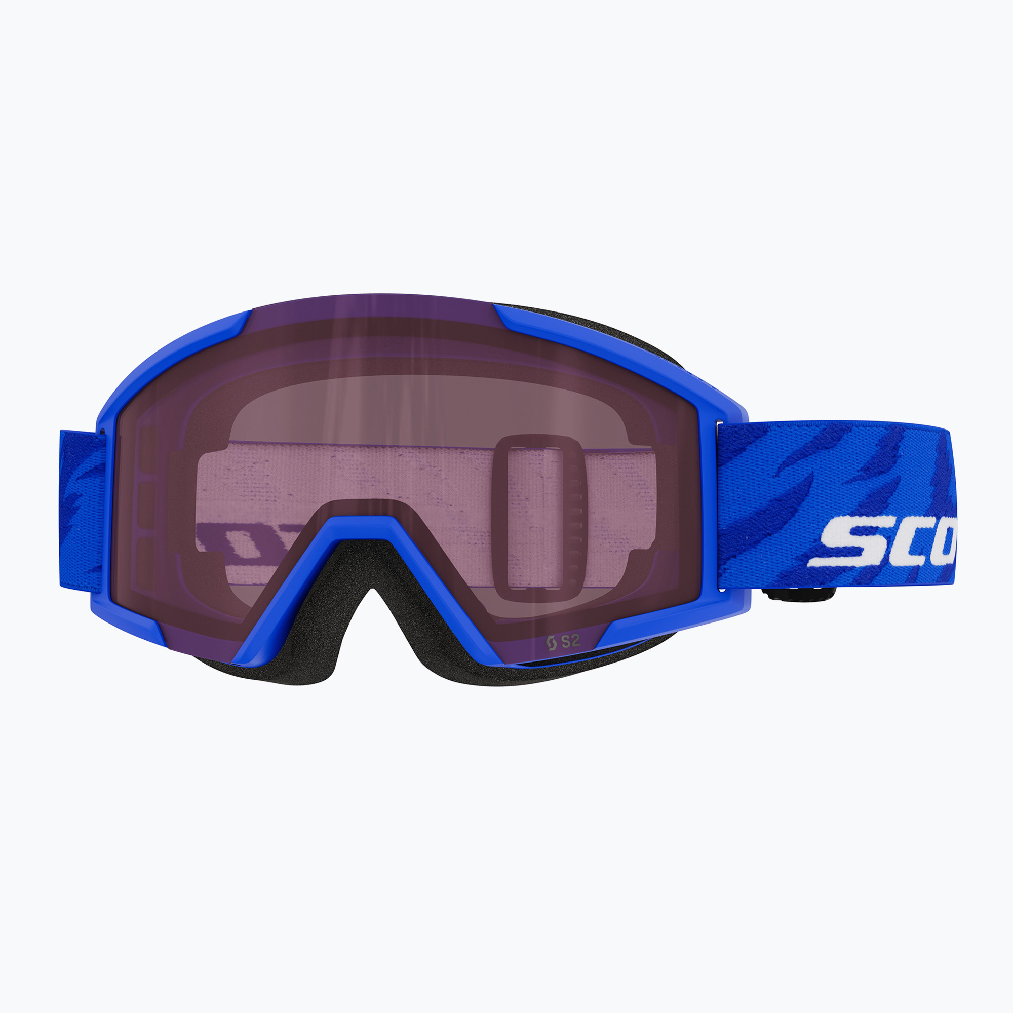Детска скиорска маска SCOTT Shield blue/white/rose