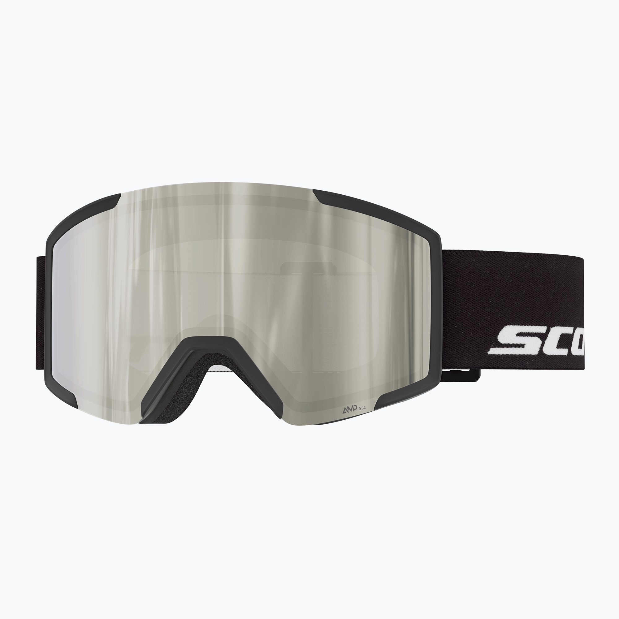 Скиорскa маска SCOTT Shield black/amp white chrome