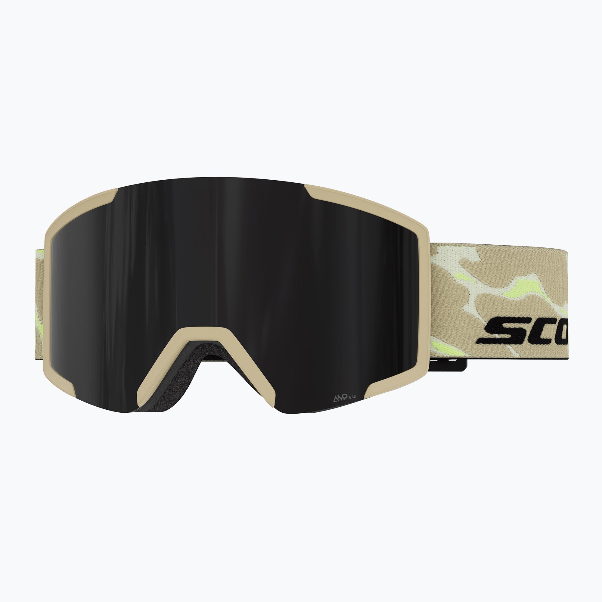 Скиорскa маска SCOTT Shield mojave beige/amp black chrome