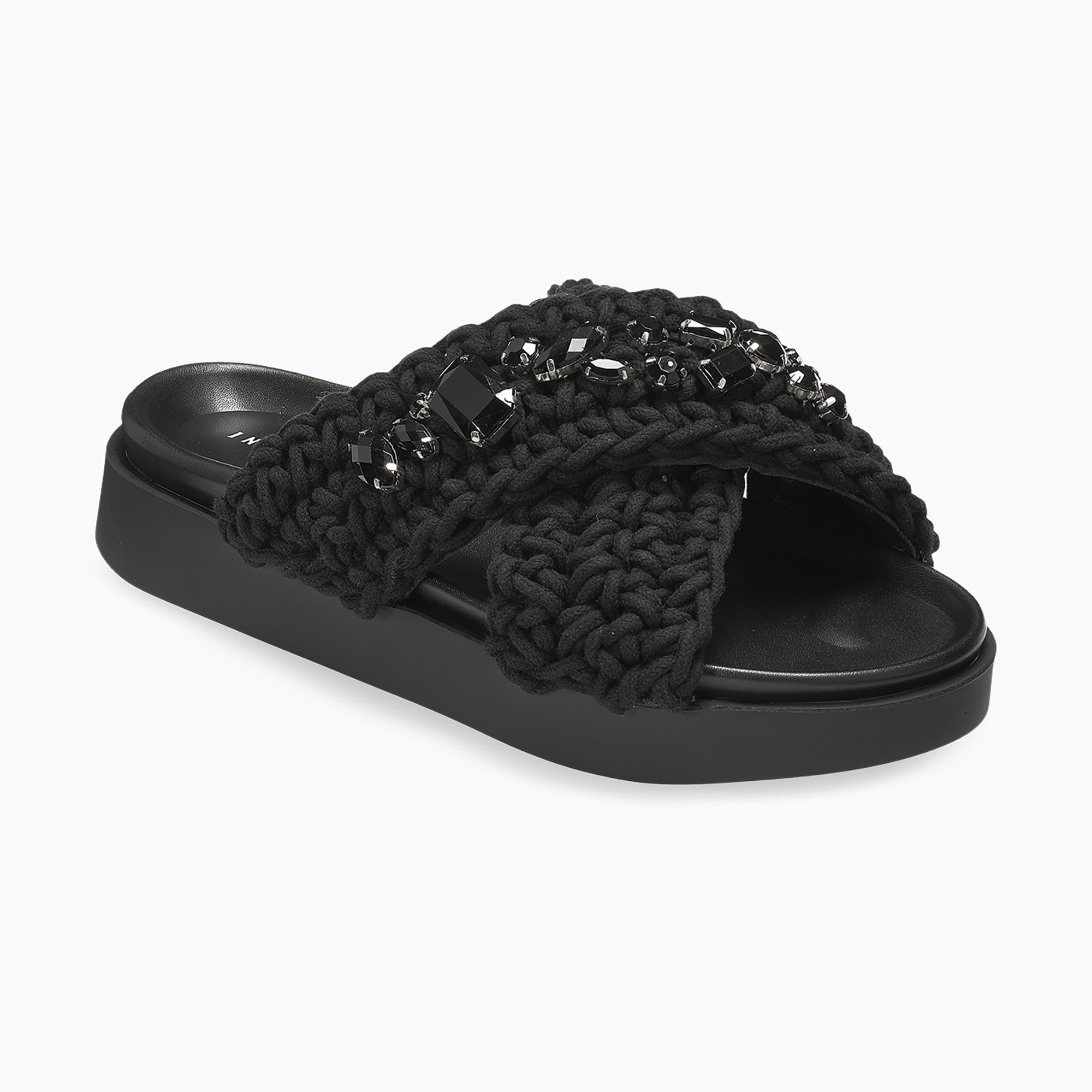 Дамски чехли INUIKII Woven Stones black