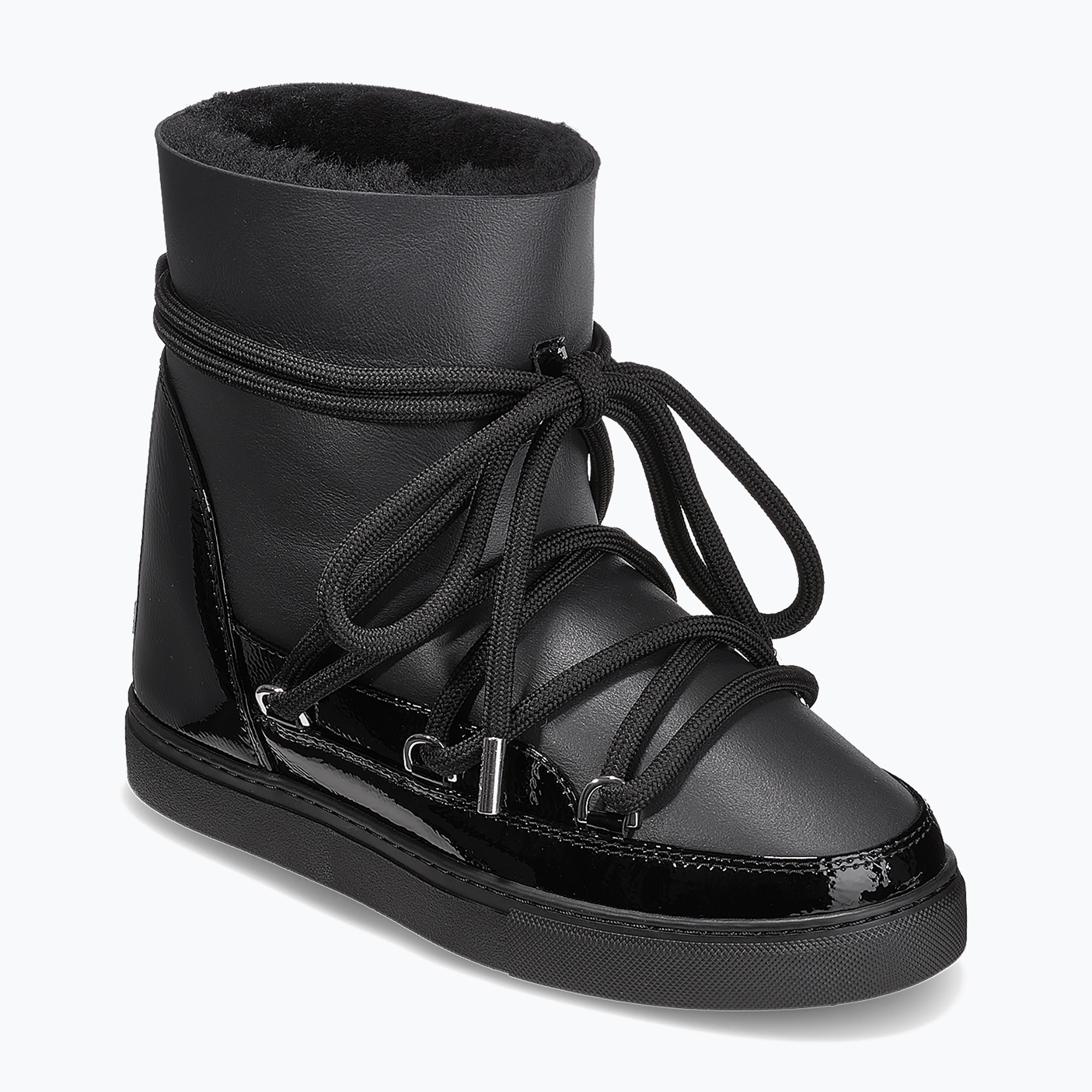 Ghete pentru femei Inuikii Gloss Wedge black