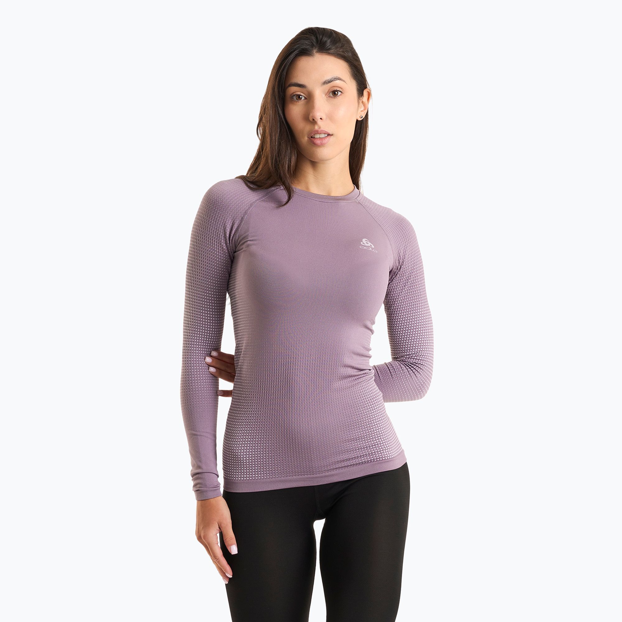 Dámske termoaktívne tričko s dlhým rukávom ODLO Performance Warm Bl Top Crew Neck gray ridge (Performance Warm Bl Top Crew Neck 196191/21092)