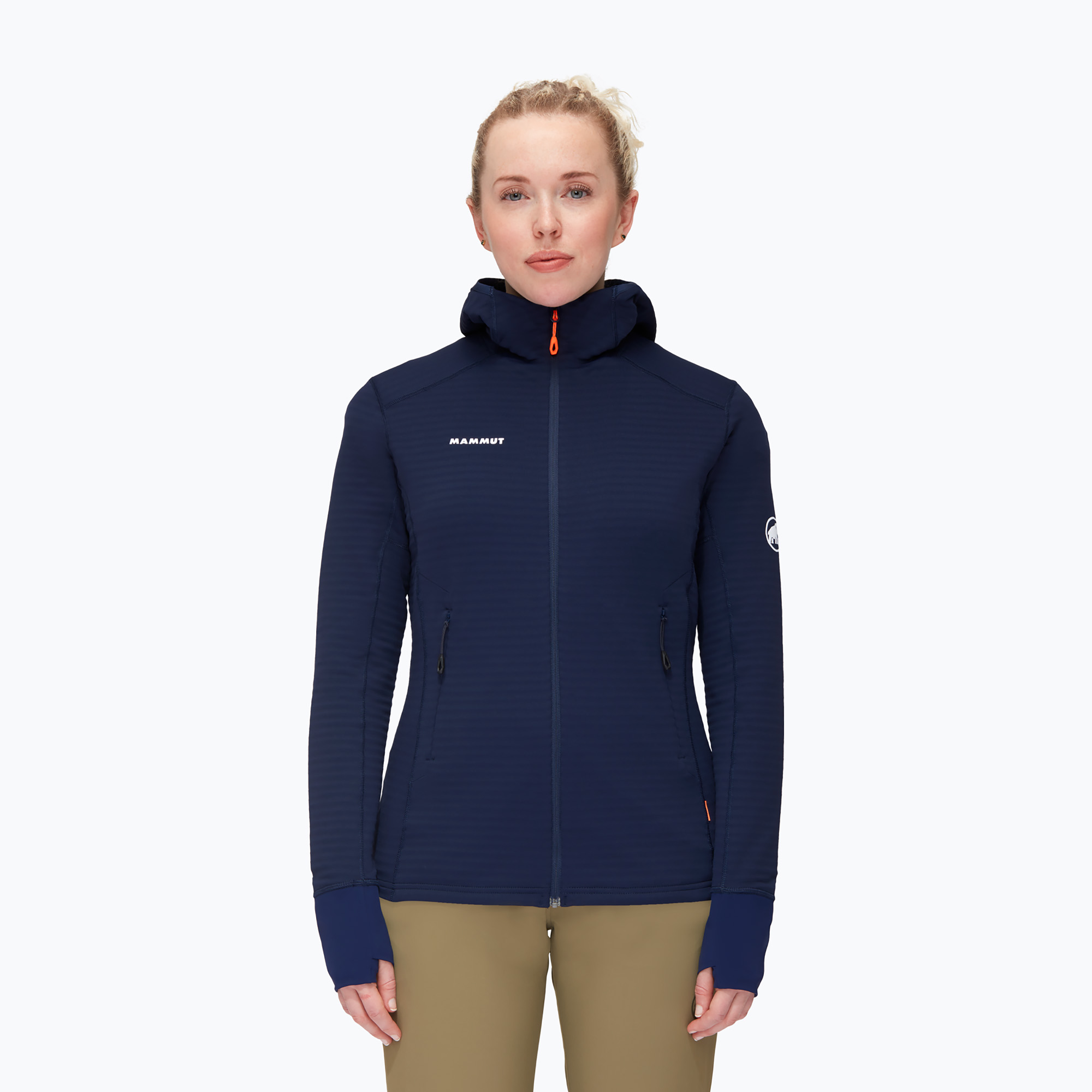 Bluza trekkingowa damska Mammut Taiss Light ML Hooded marine 