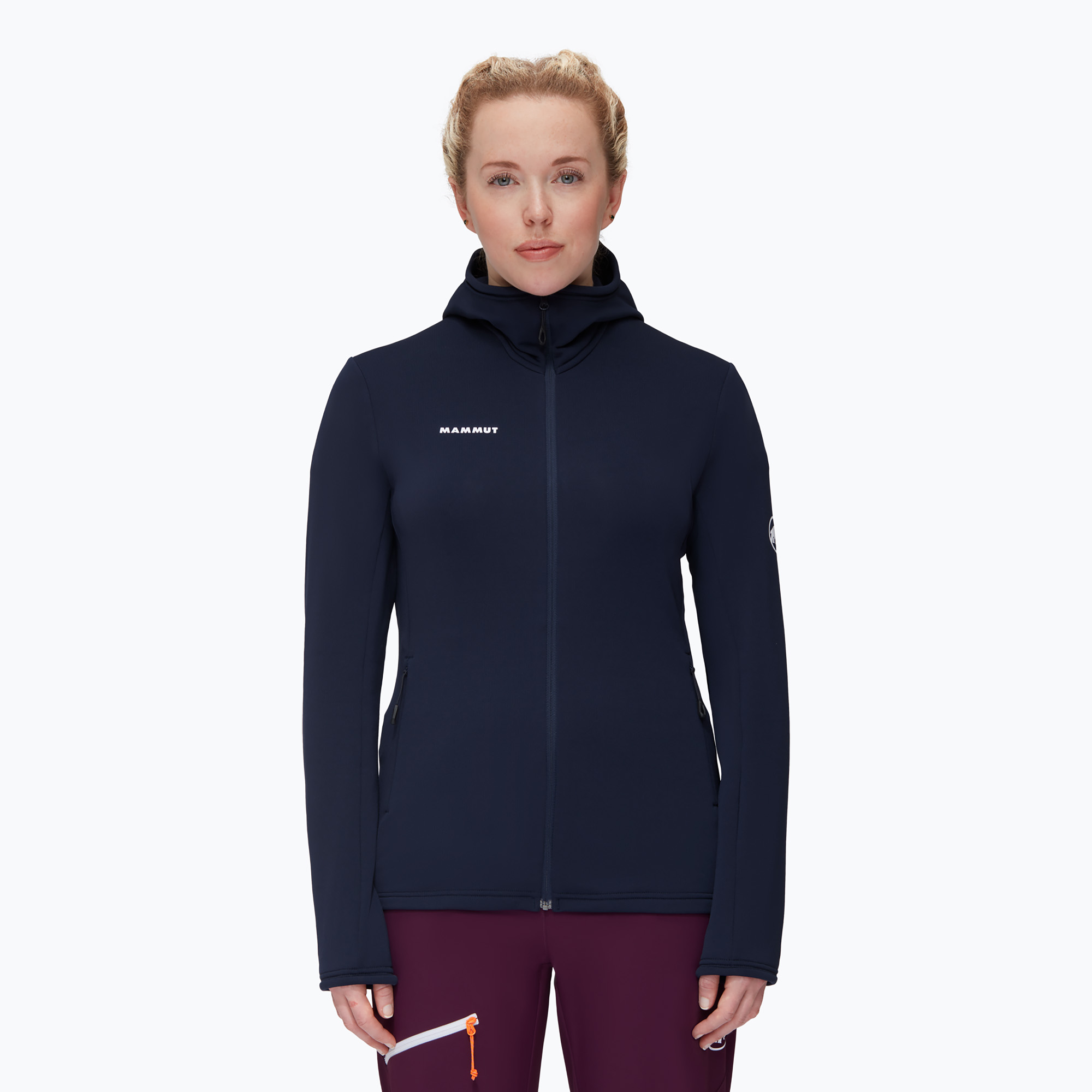 Bluza trekkingowa damska Mammut Aconcagua Light ML Hooded marine 