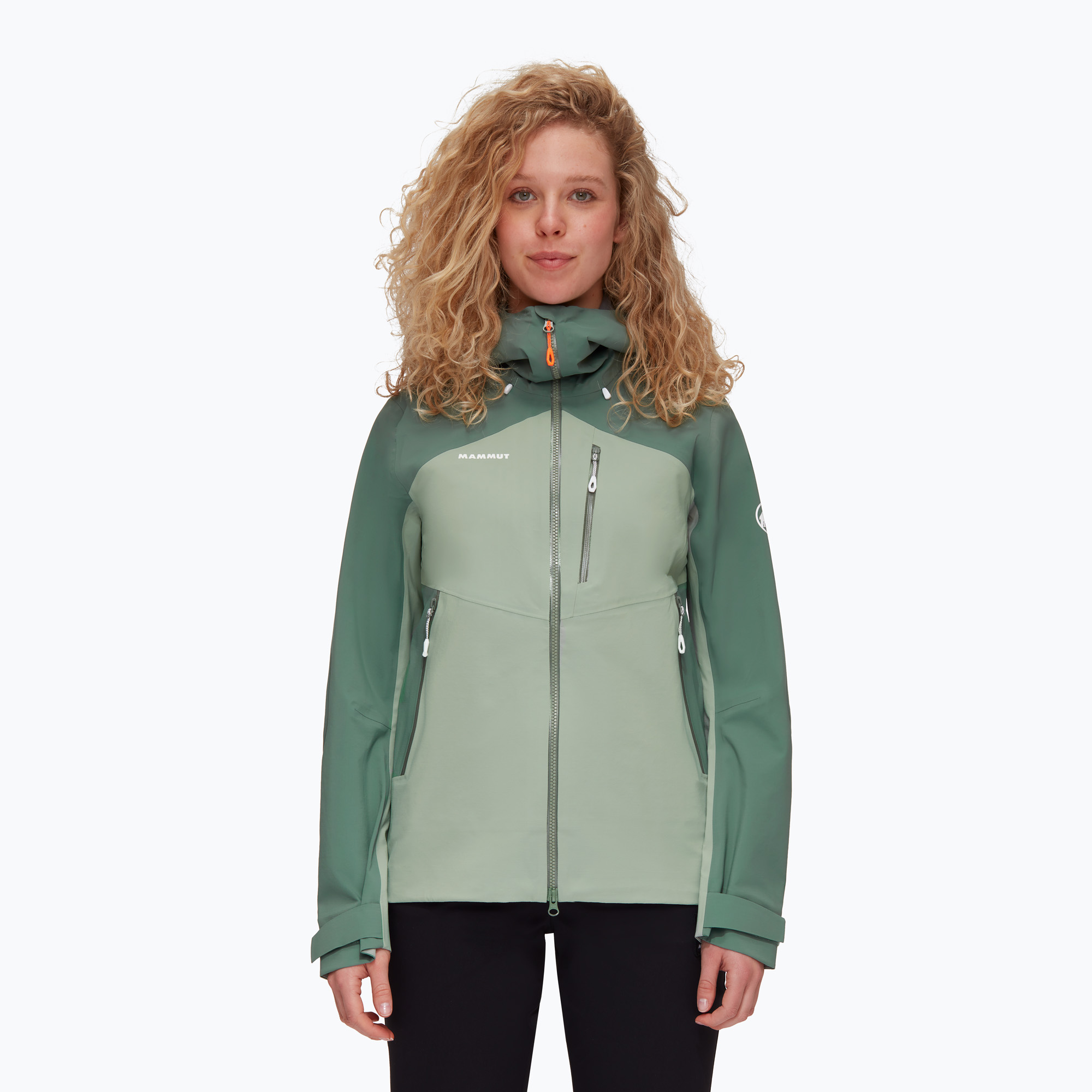 Kurtka przeciwdeszczowa damska Mammut Alto Guide HS Hooded jade/dark jade 