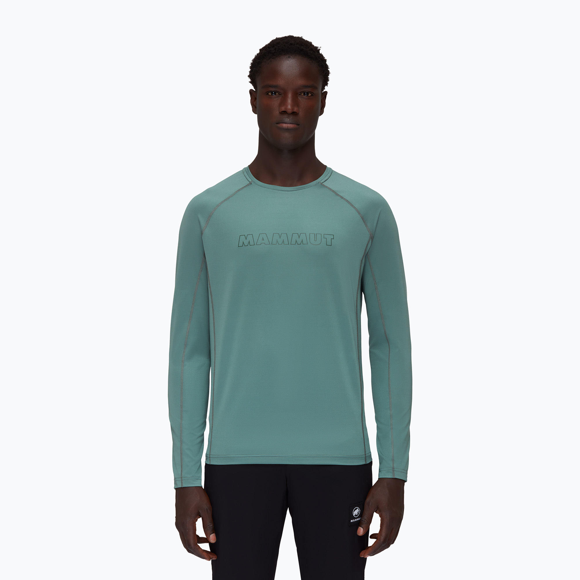 Longsleeve trekkingowy męski Mammut Selun FL Longsleeve Logo dark jade 