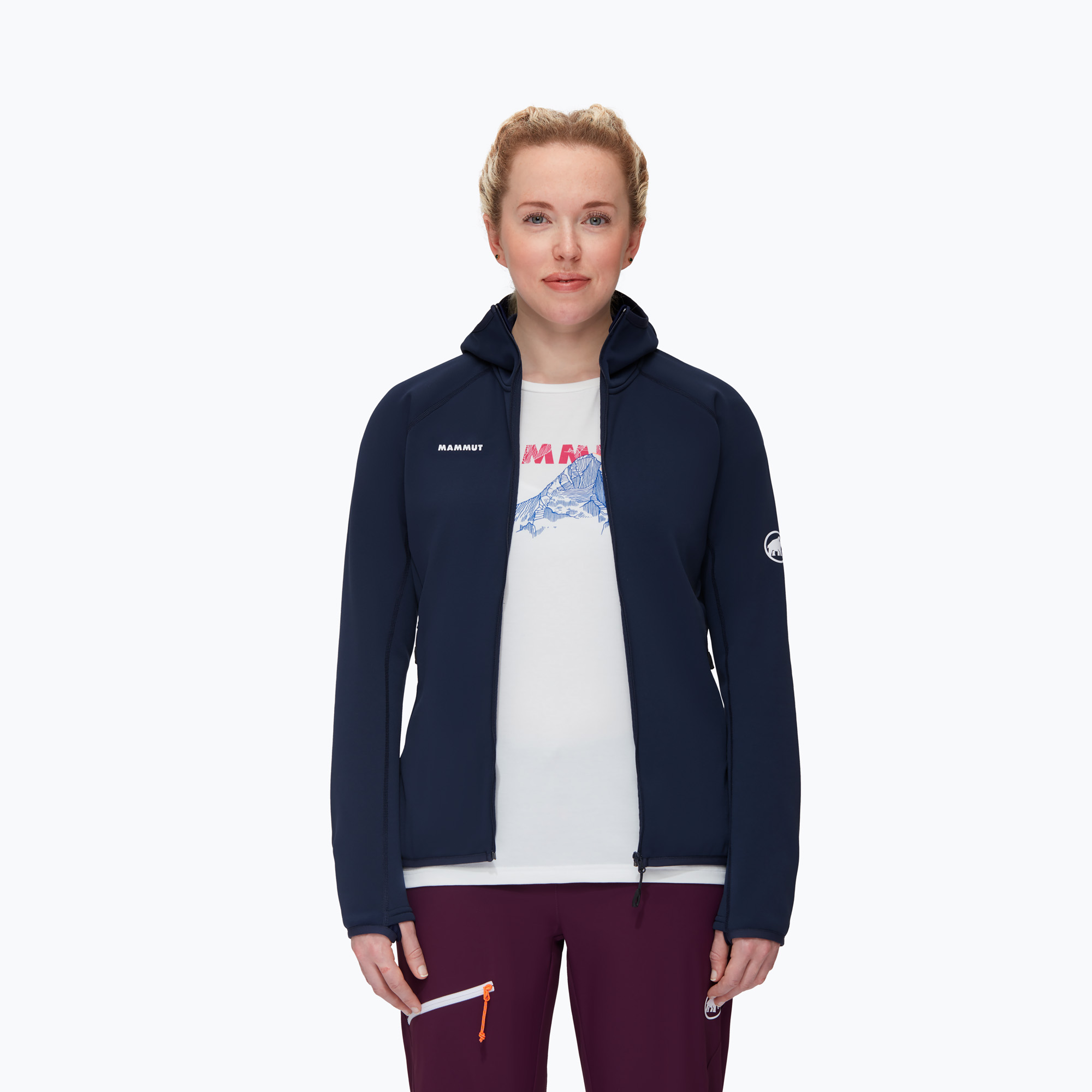 Dámska trekingová mikina Mammut Aconcagua ML Hooded Jacket Women marine