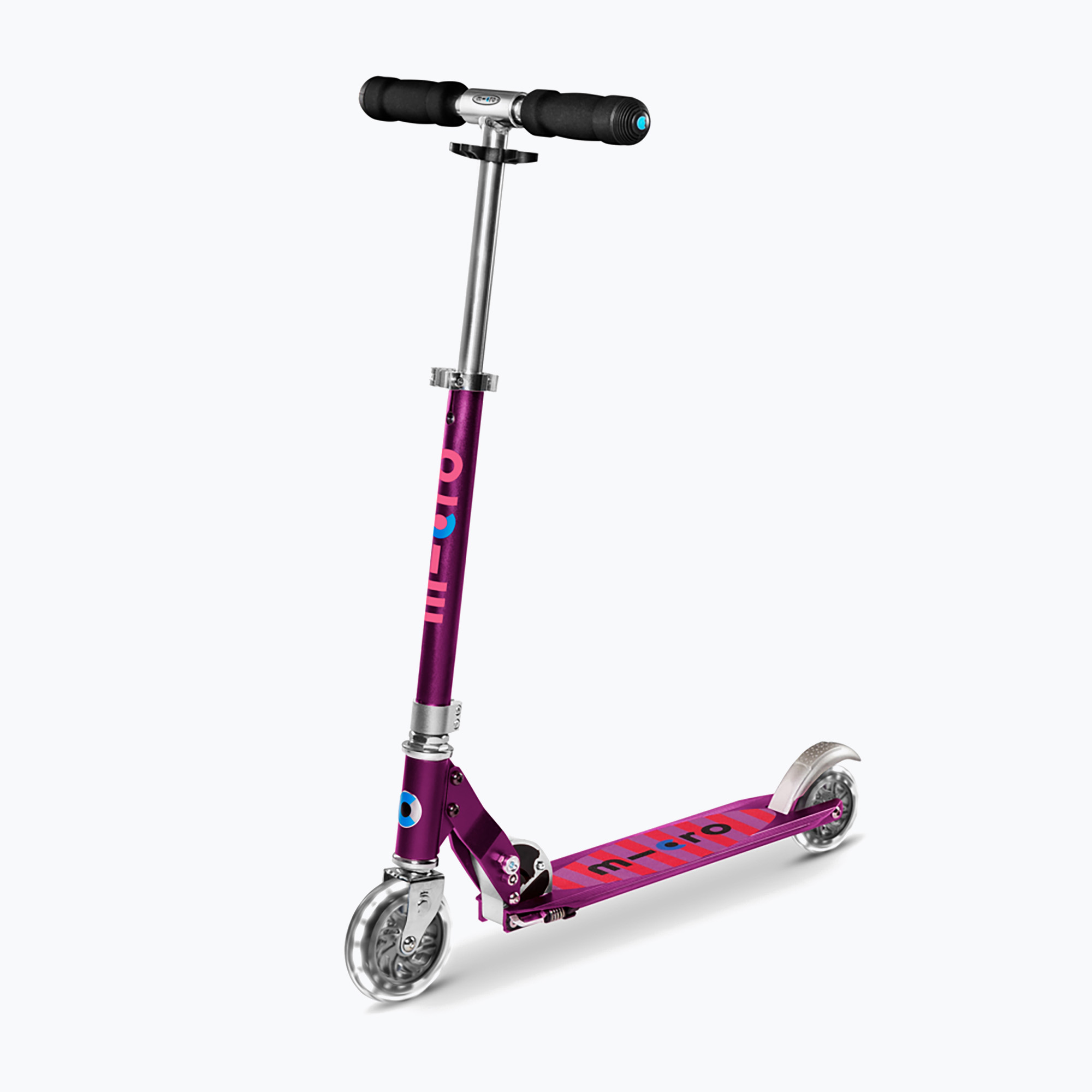 Hulajnoga miejska dziecięca Micro Sprite LED purple stripe 