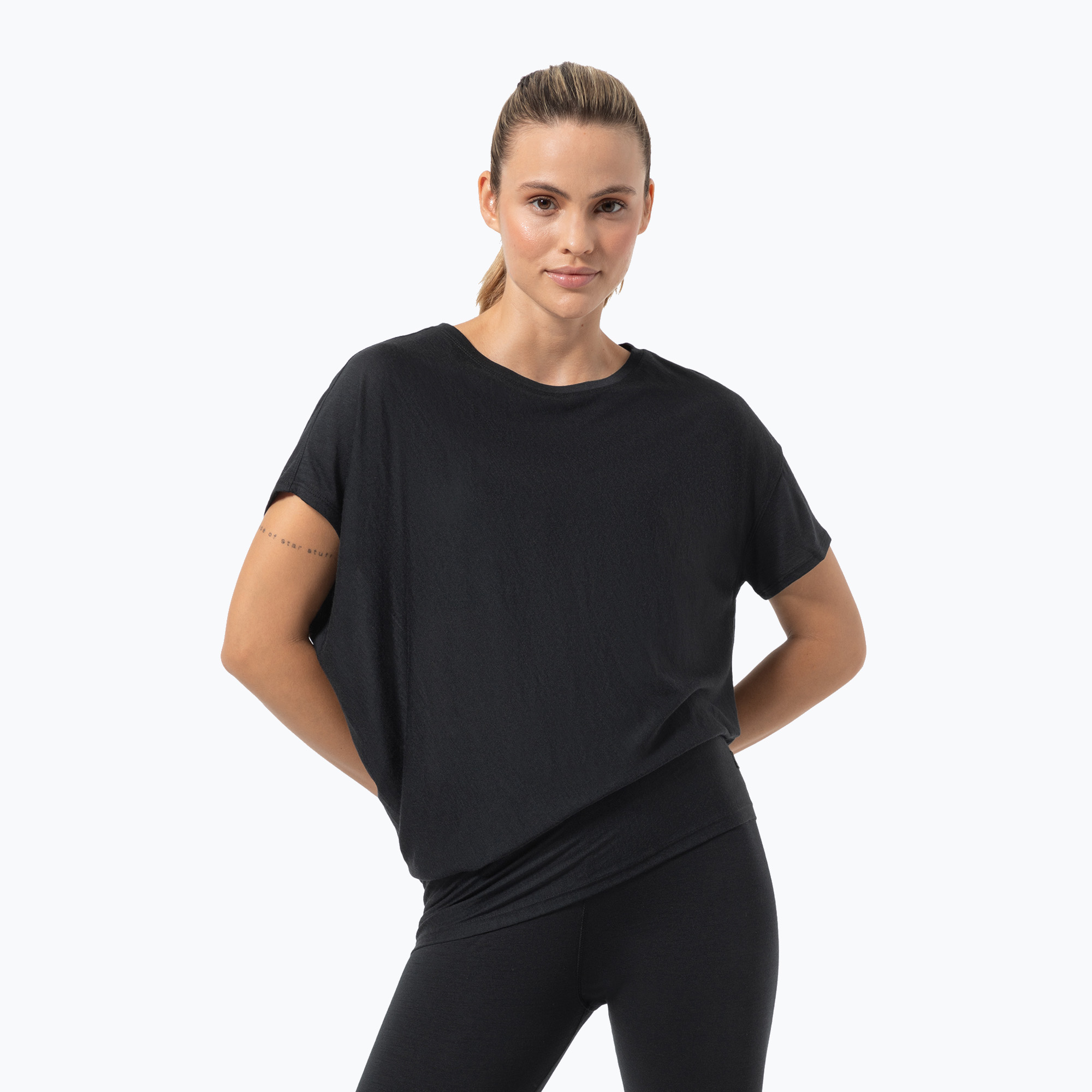 Koszulka do jogi damska super.natural Yoga Loose Tee jet black 