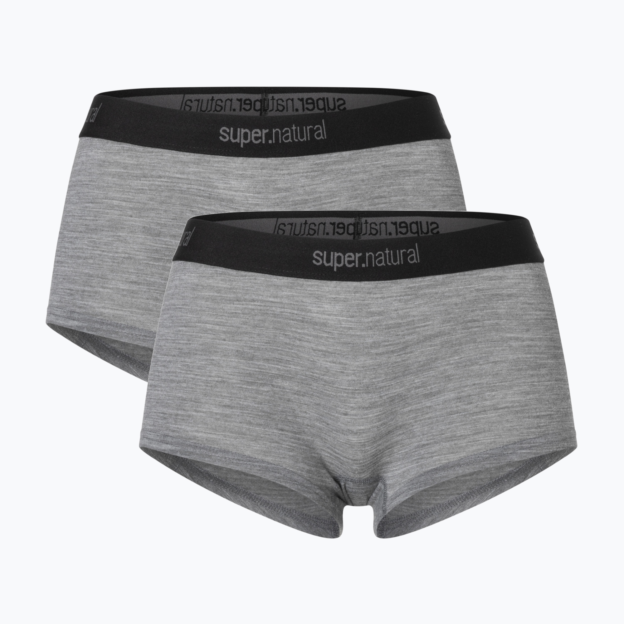 Damen Thermo-Boxershorts super.natural Tundra 175 Hipser 2er Pack cashmere grey melange/cashmere grey melange (Tundra 175 Hipser SNW021550)