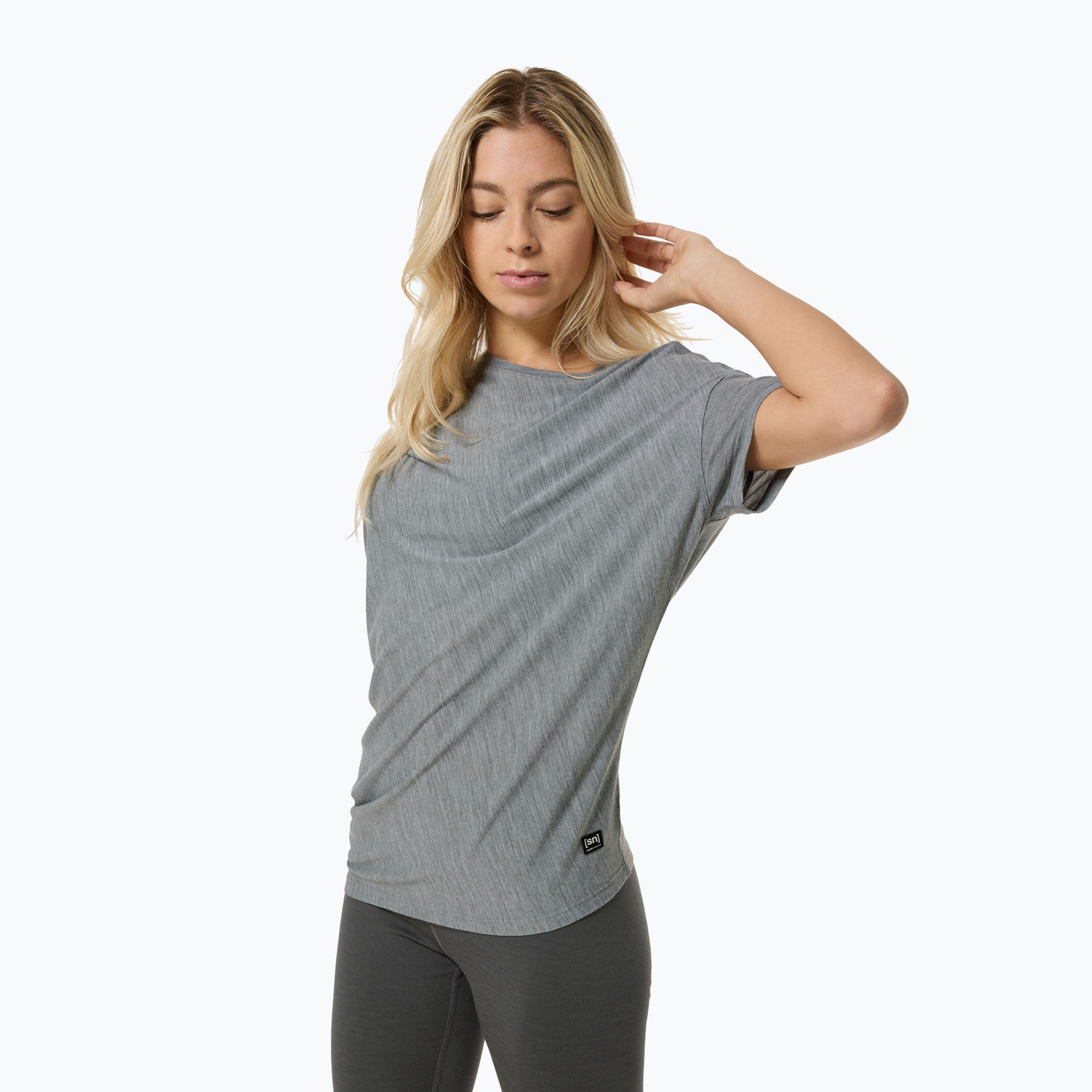 Koszulka do jogi damska super.natural Yoga Loose Tee cashmere grey melange 