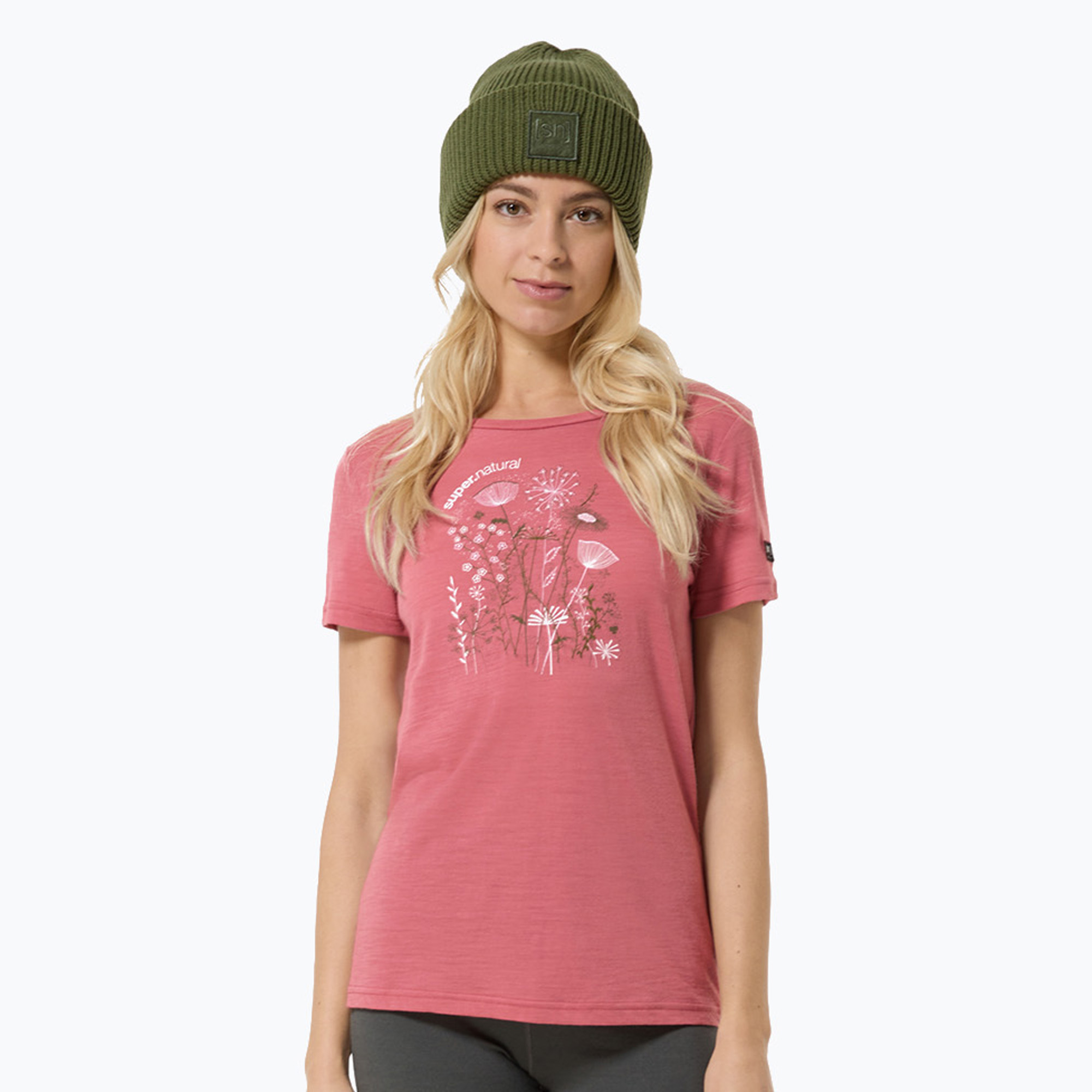Koszulka damska super.natural Rock Flowers Tee mauvewood/various 