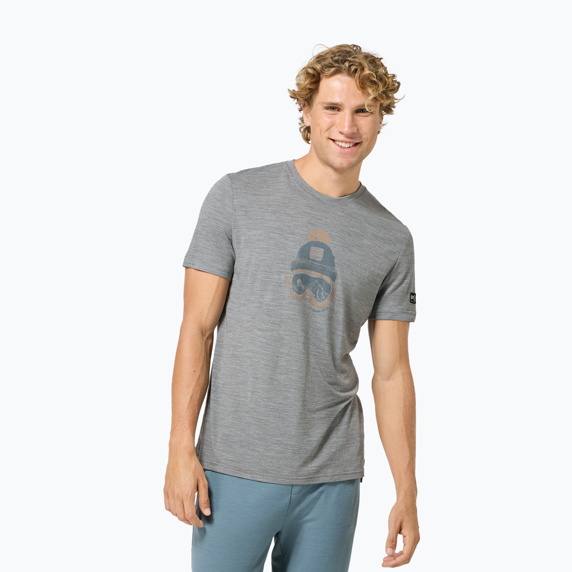 Мъжка тениска super.natural Gogeanie cashmere grey melange/various