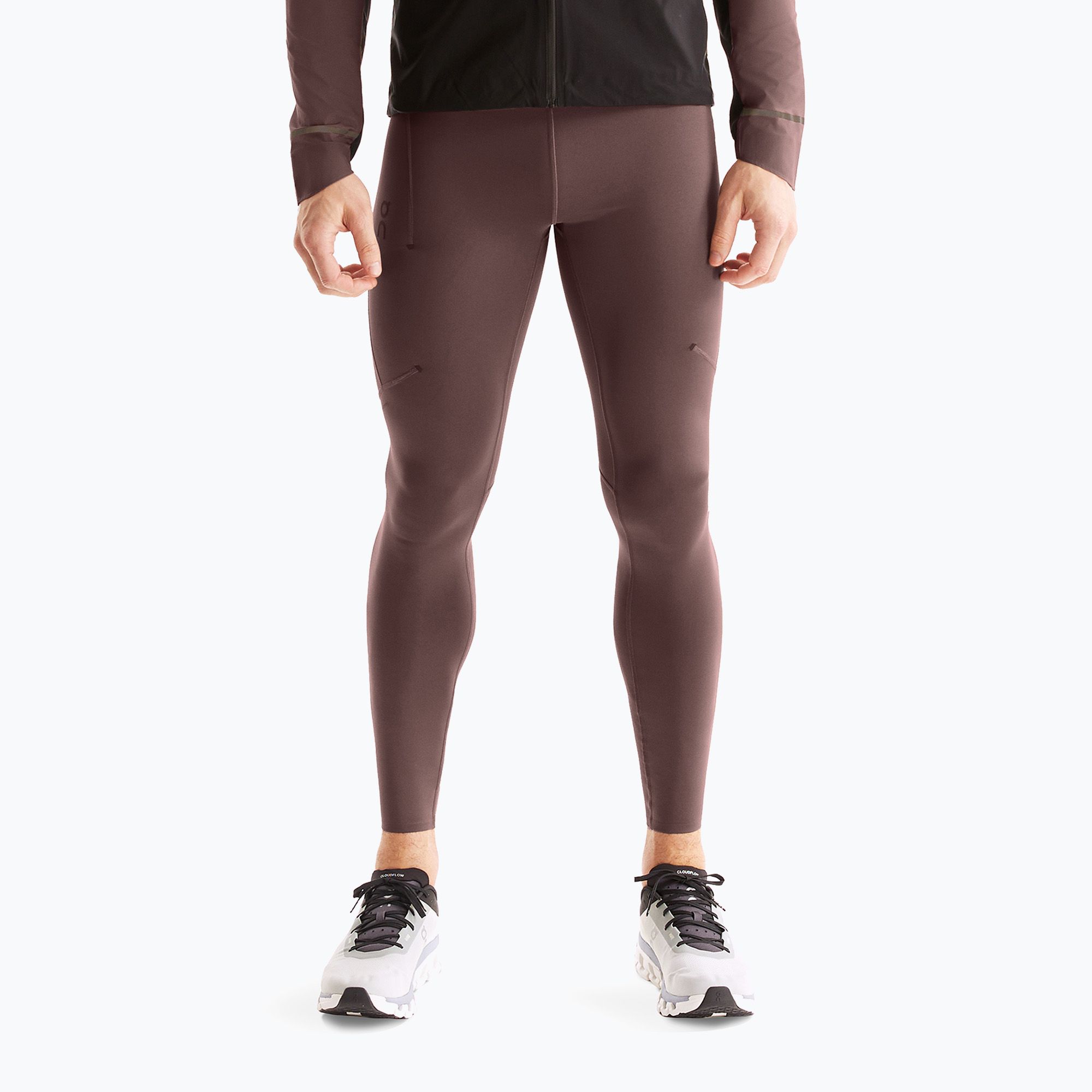Legginsy do biegania męskie On Running Performance Winter grape 